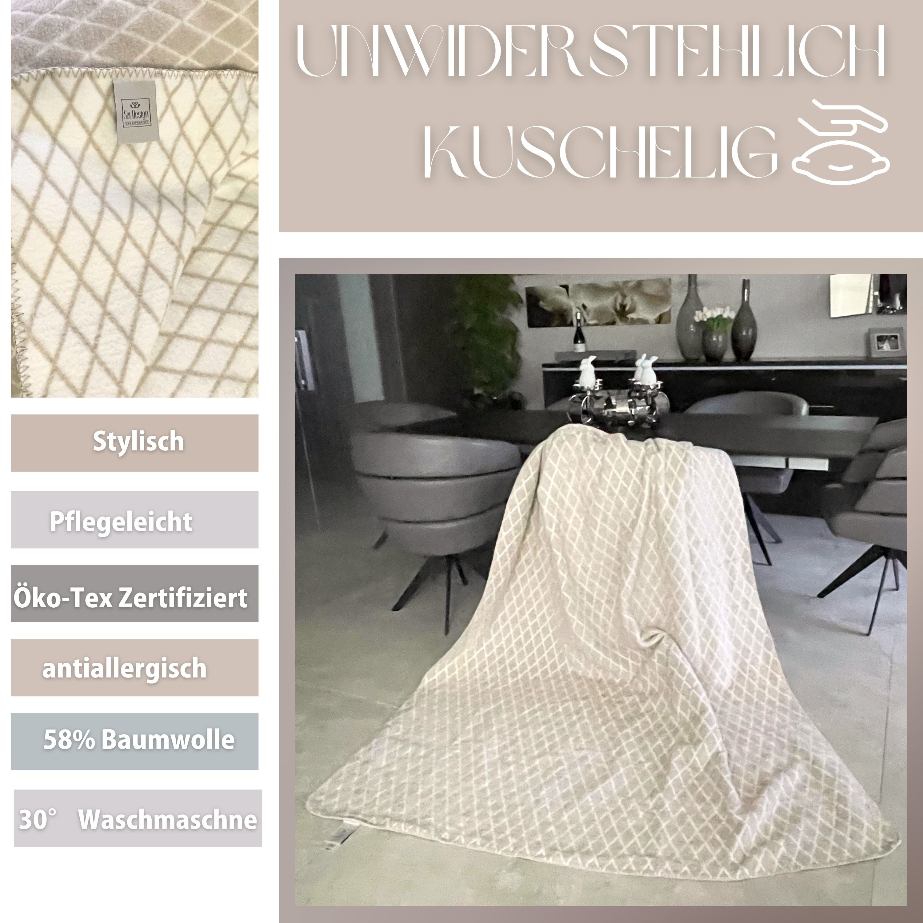 Plaid Kassandra 150x200 cm - Kuscheldecke günstig online kaufen