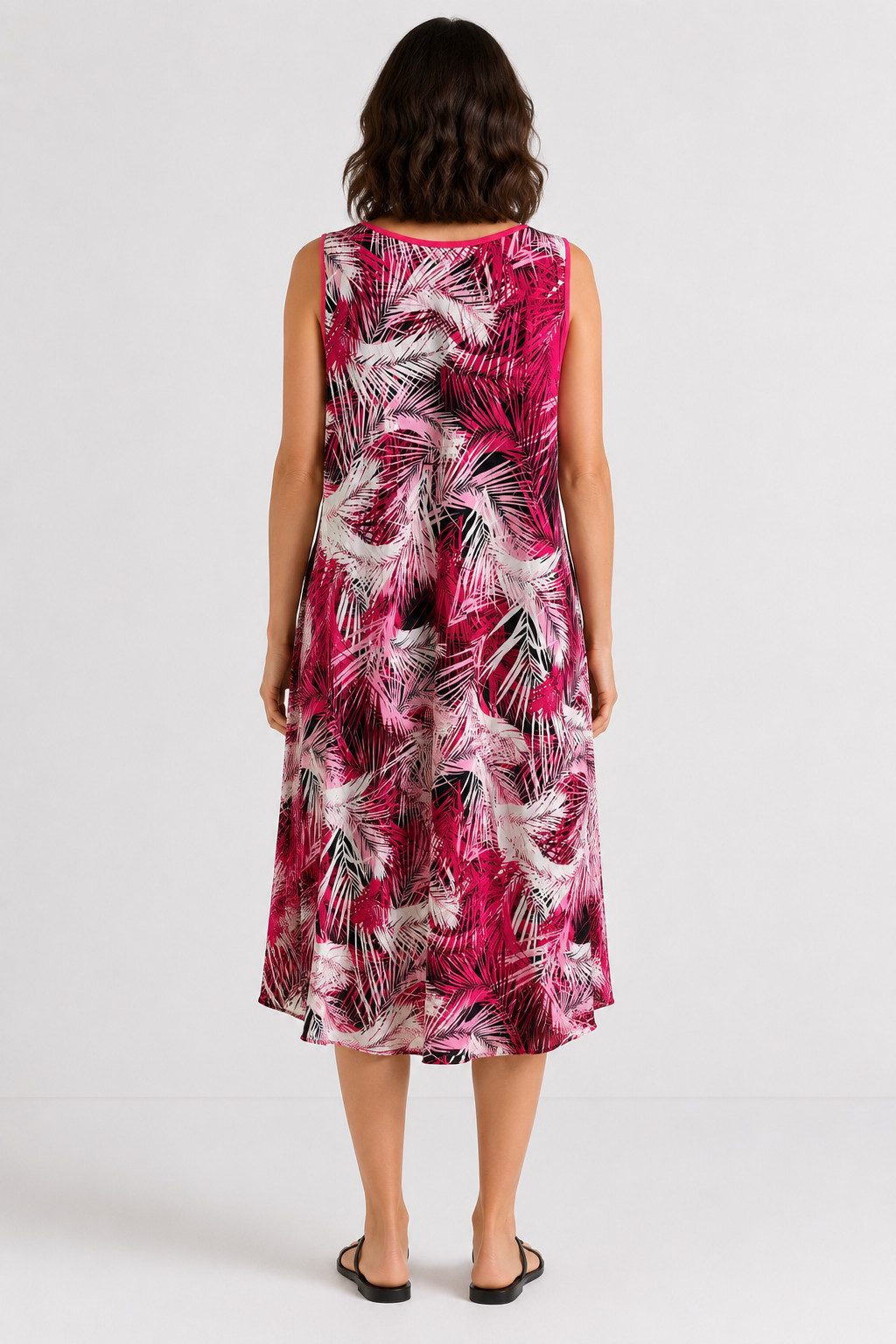 ITALY VIBES Sommerkleid - leichtes Viskosekleid Ärmellos mit A-Linie - Damen Kleid ONE SIZE- passend für Größen von M-XL