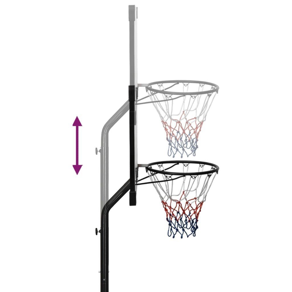 vidaXL Basketballkorb Basketballständer Transparent 235-305 Polycarbonat cm