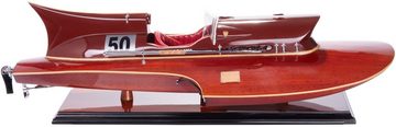 BRUBAKER Dekoobjekt Modellboot Arno XI Hydroplane Speedboot (1 St), Maßstab 1:10 - 81 x 24 x 21 cm Luxus Dekoration Boot Handarbeit mit Zertifikat - Replikat kein Bausatz