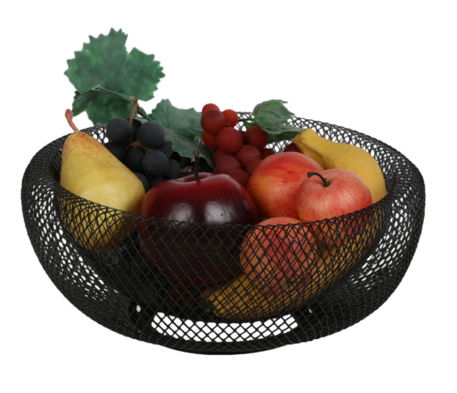 BURI Futterbehälter Metall Obstkorb 30cm Obstschale Metallschale Aufbewahrungskorb Deko, Metall