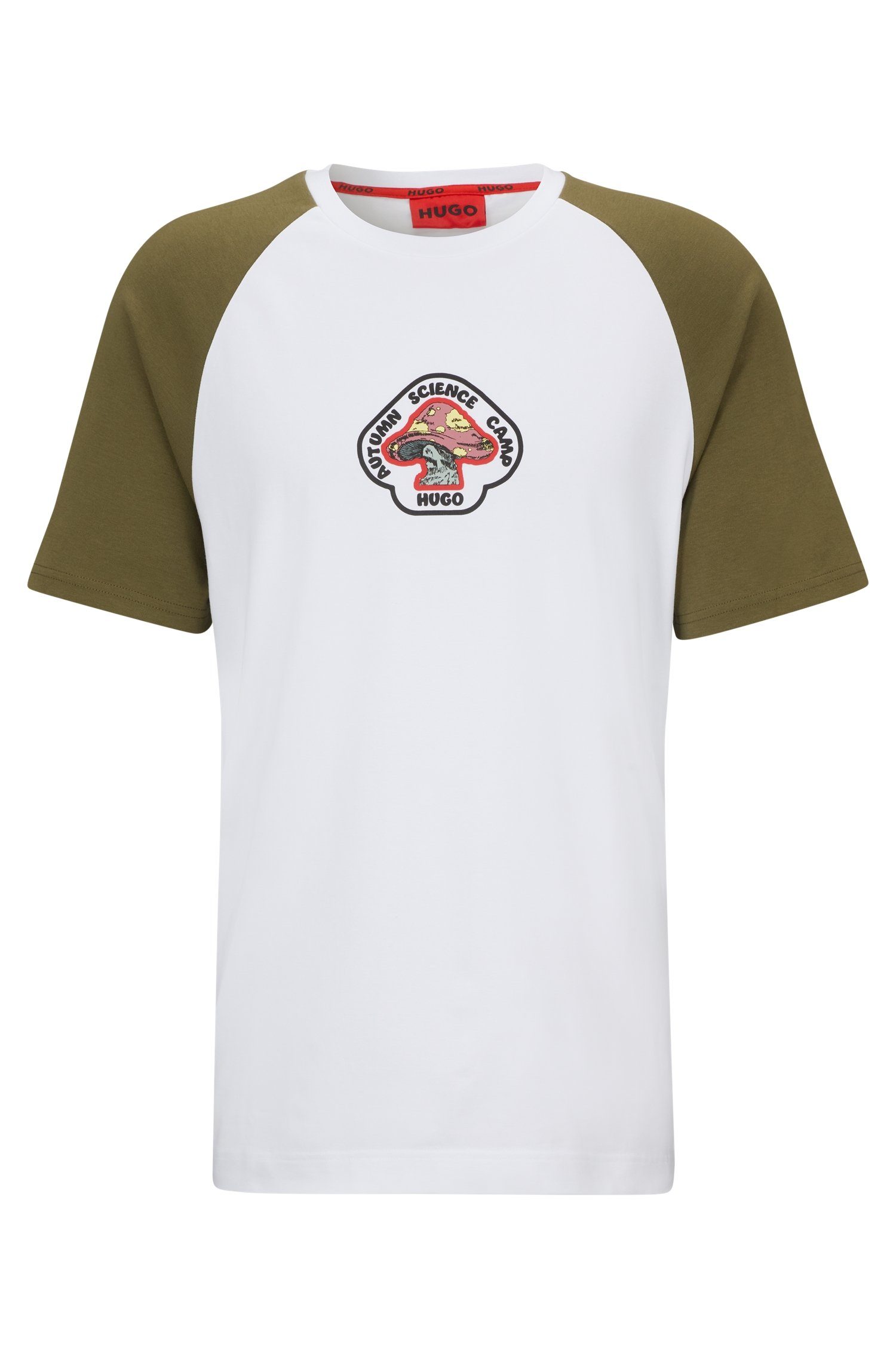 HUGO T-Shirt Logodruck speziellem Mushroom T-Shirt mit