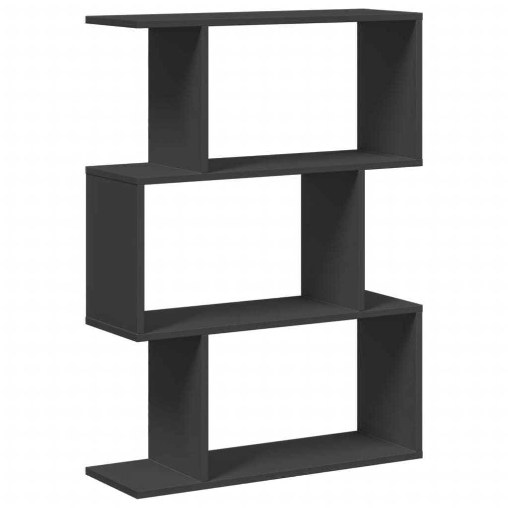 vidaXL Bücherregal Raumteiler-Bücherregal 3 Fächer Schwarz günstig online kaufen