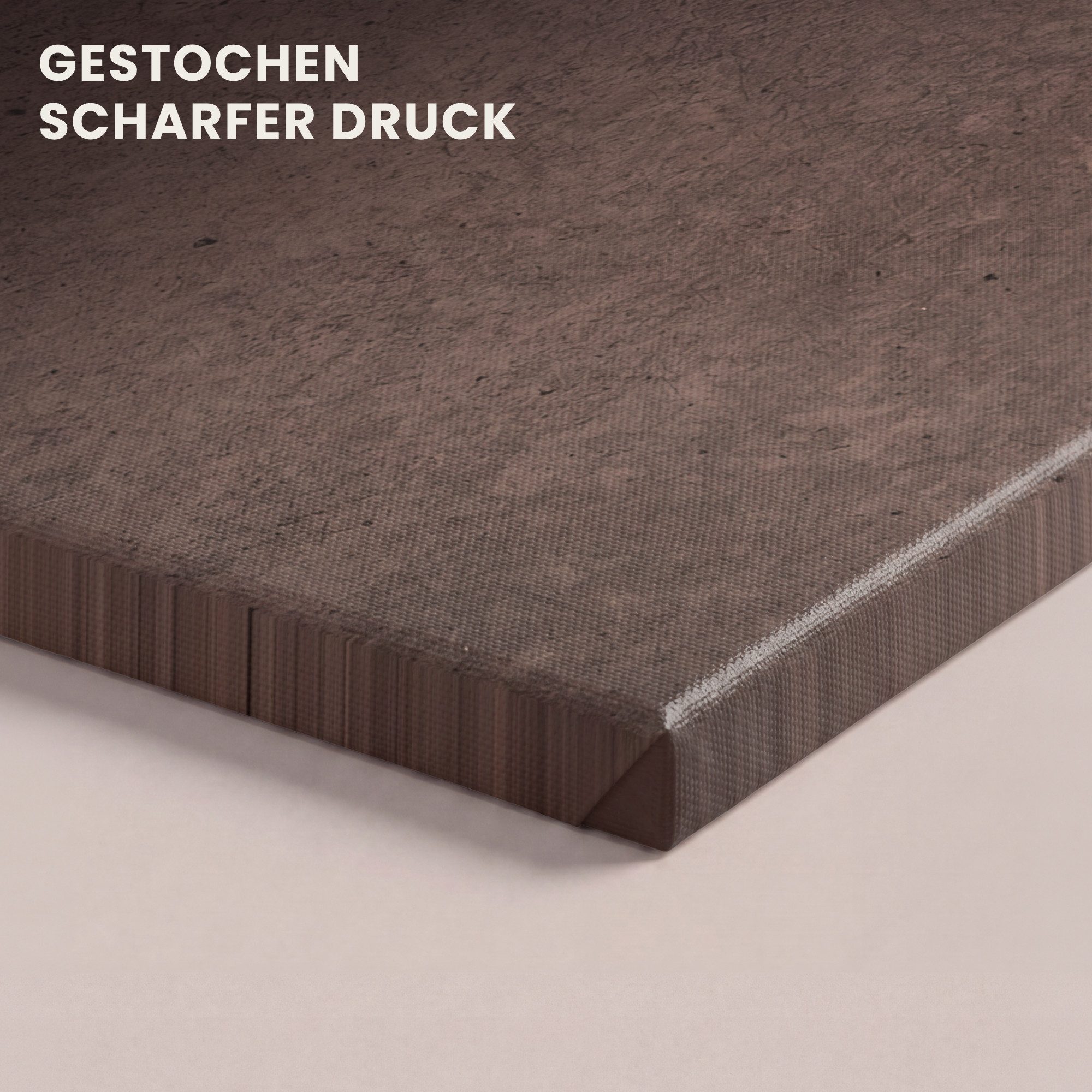 OneMillionCanvasses® Leinwandbild Textur – Beton – Abstrakt – Dunkel – Braun, Fotodruck (1 St), Leinwand Bilder Klein, Wand Dekoration Aesthetic 30x20 cm – Bild 3 von 5