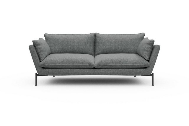 moebelfaktor Sofa Anton PREMIUM 3-Sitzer, schräg gestellte Armlehnen, hoher günstig online kaufen