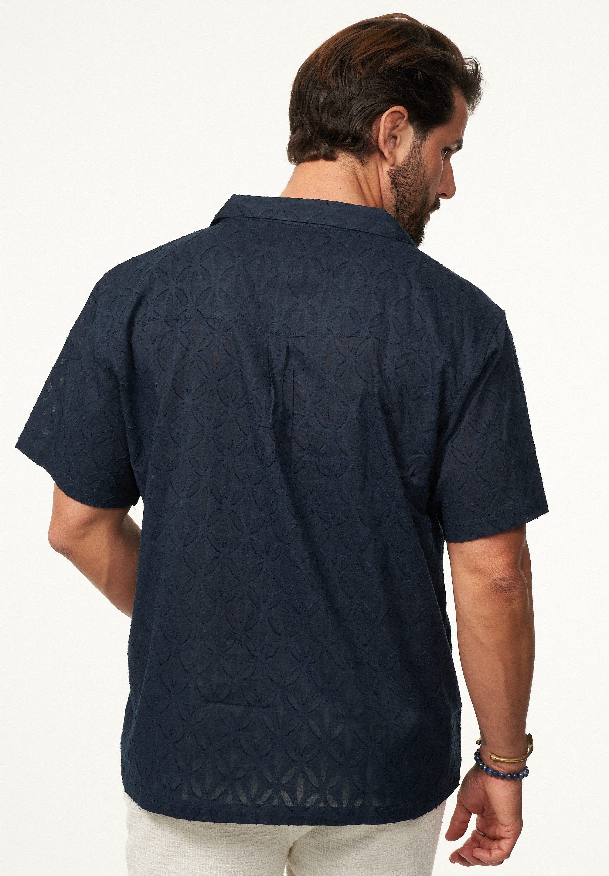 SOULSTAR Kurzarmhemd im Vintage Summer-Look Herren Kurzarm Strick Polo-Hemd T-Shirt