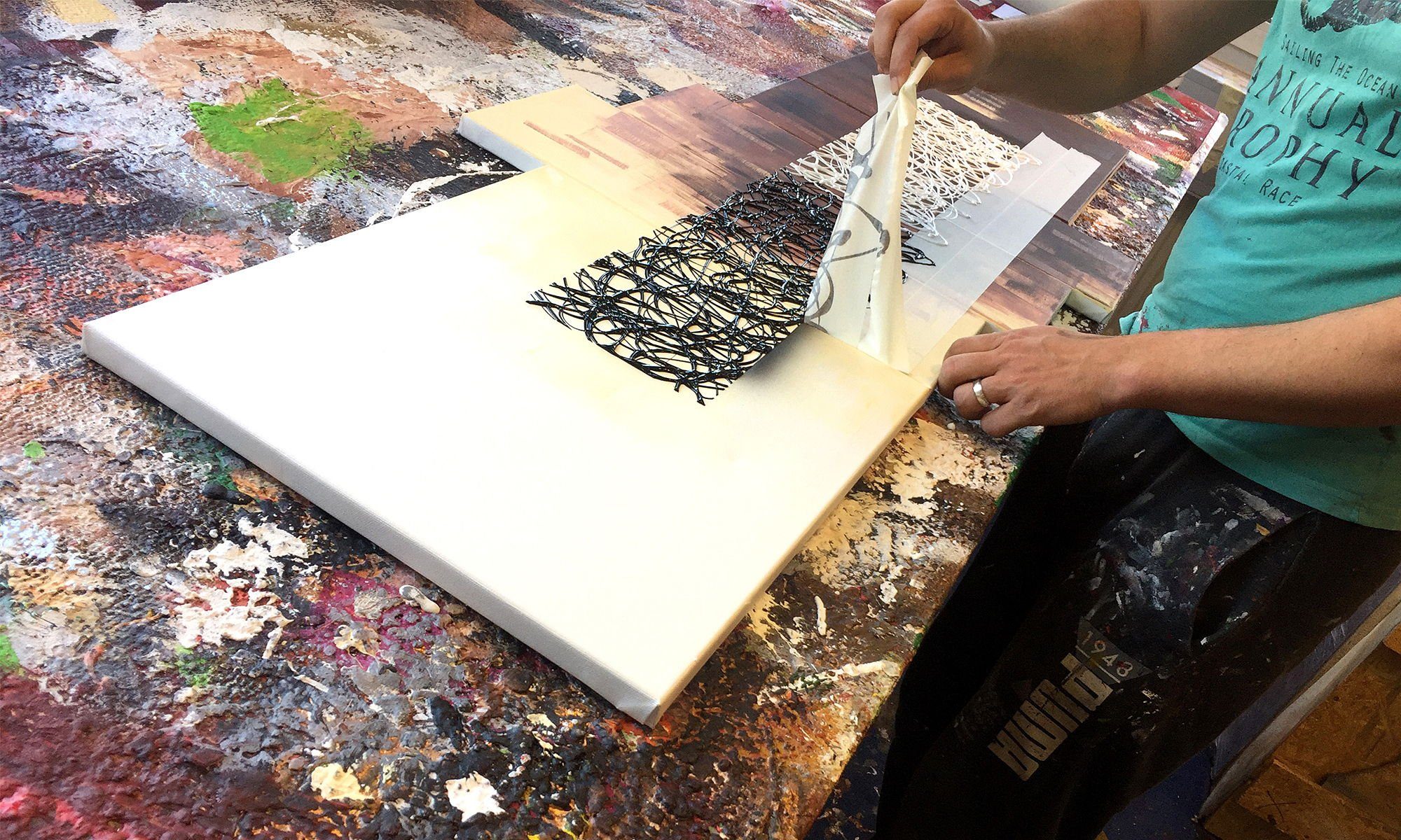 WandbilderXXL Gemälde Clear Emotions 180 x 60 cm, Abstraktes Gemälde, handgemaltes Unikat