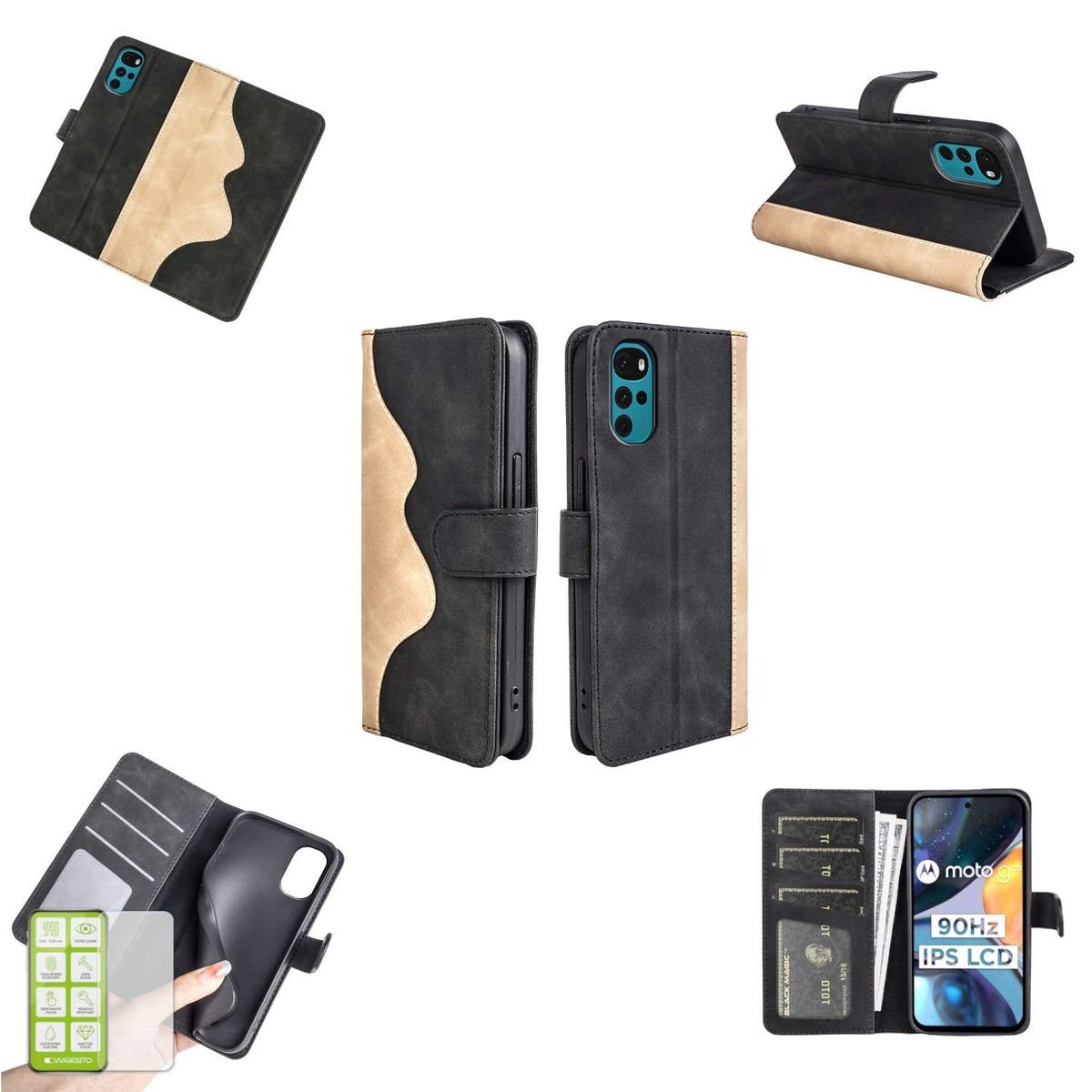 Schutzhülle Für Motorola Moto G22, G30, G10, G20, G31, G41 – Flip Case Mit Kartenfach Und Ständer