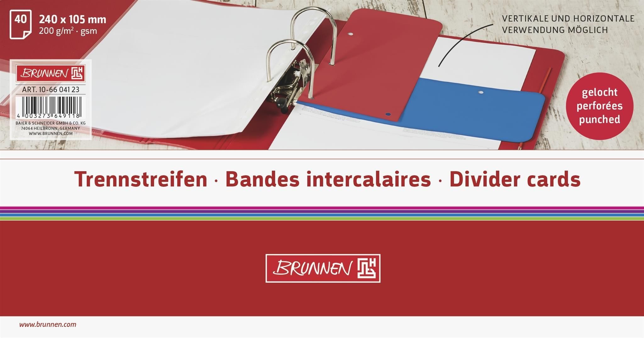 BRUNNEN Trennstreifen BRUNNEN Trennstreifen CC red