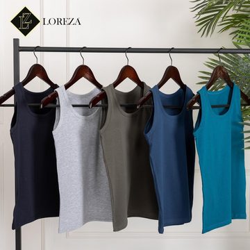 LOREZA Unterhemd 5er Set Jungen Unterhemden - Basics - Bunt (Spar-Packung, 5-St)