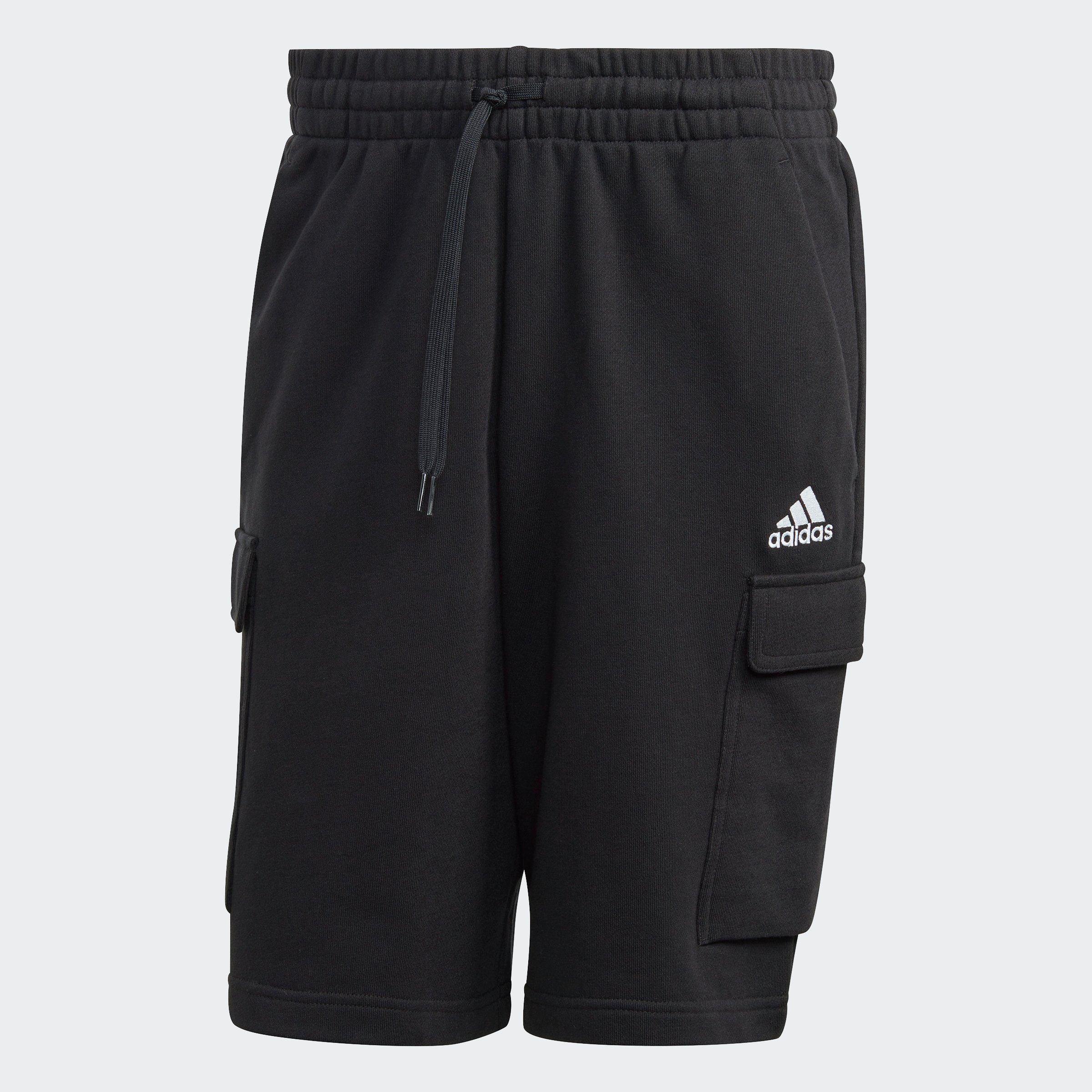 ESSENTIALS (1-tlg) FRENCH Black adidas CARGOSHORTS Shorts TERRY Sportswear