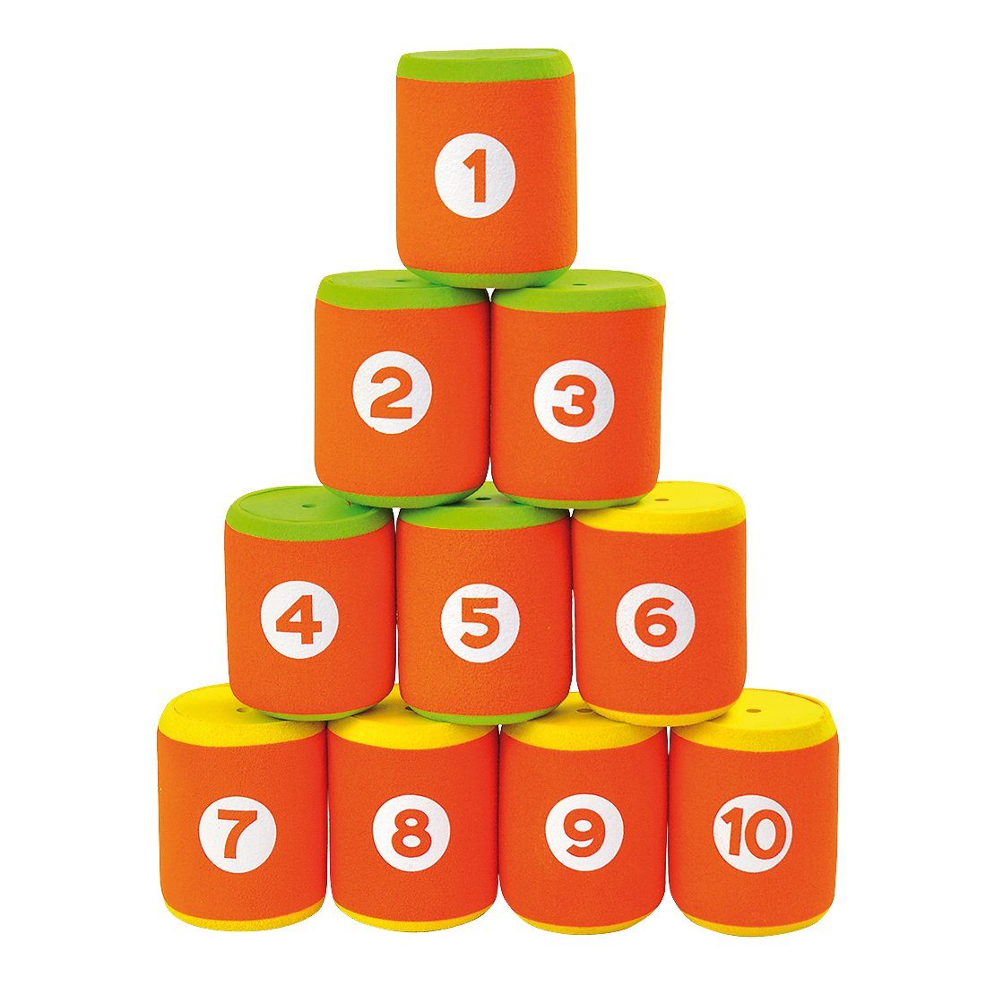 EDUPLAY Spielzeug-Gartenset Dosenwurfspiel aus Schaumgummi, 10 Dosen Ø 7,5 günstig online kaufen