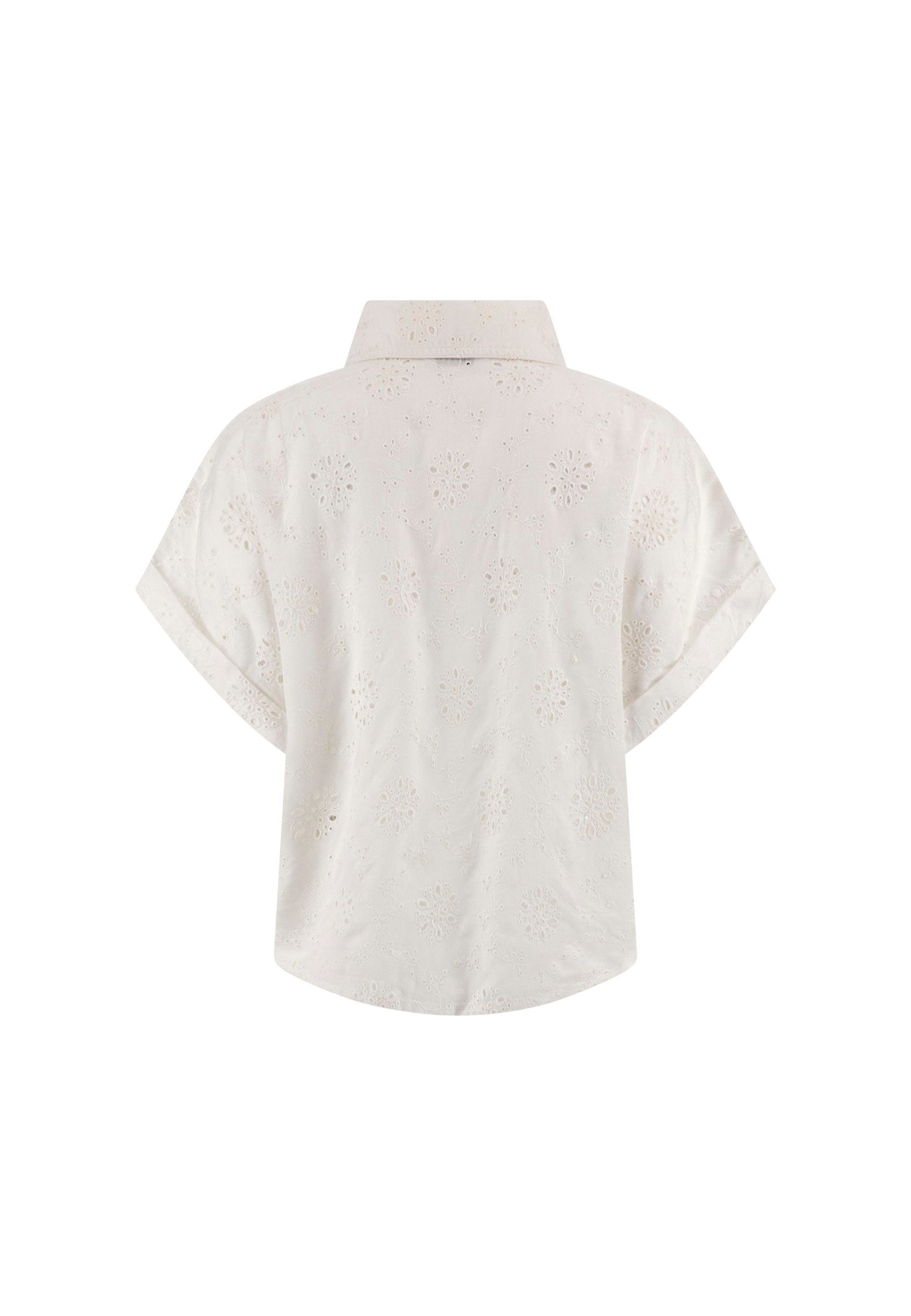 Guess Kurzarmbluse Bluse BRIGITTE EMBRO Langarmbluse (1-tlg)