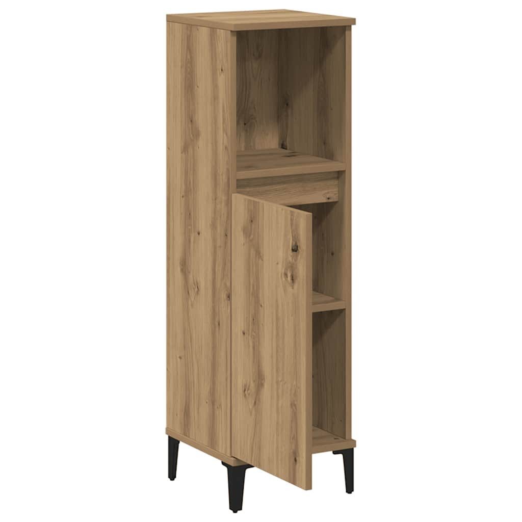 vidaXL Badezimmerspiegelschrank Badschrank Artisan-Eiche 30x30x100 cm Holzwerkstoff (1-St) – Bild 4 von 5