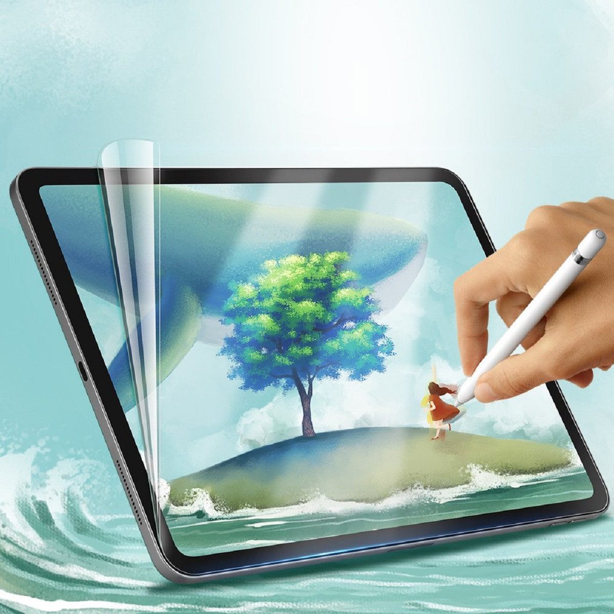 COFI 1453 Displayschutzfolie Film Papier Schutz kompatibel mit Lenovo Tab P12 12.7" für Lenovo Tab P12 12.7", 1 Stück