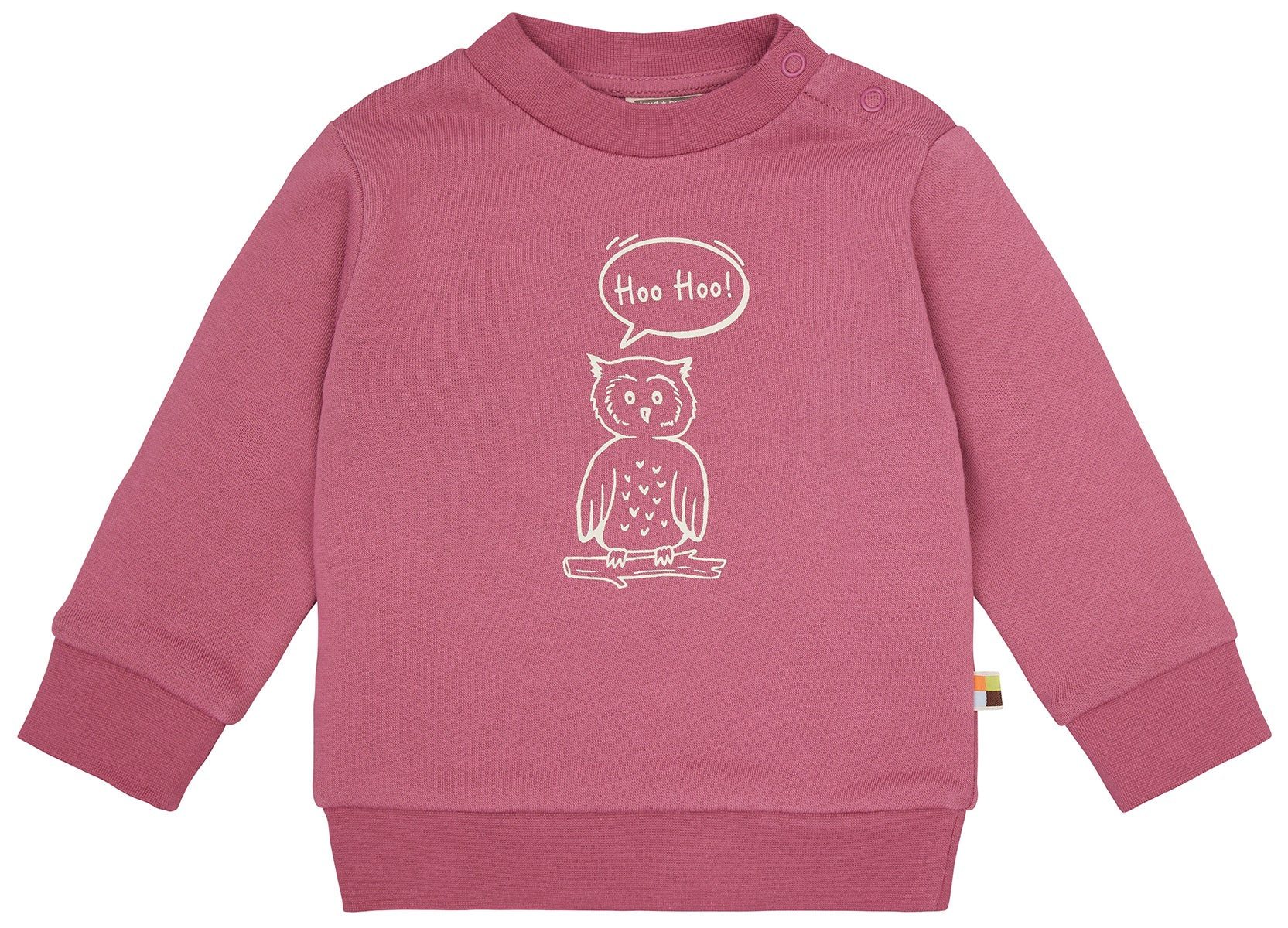 loud + proud Sweatshirt mit Druckmotiv Eule GOTS