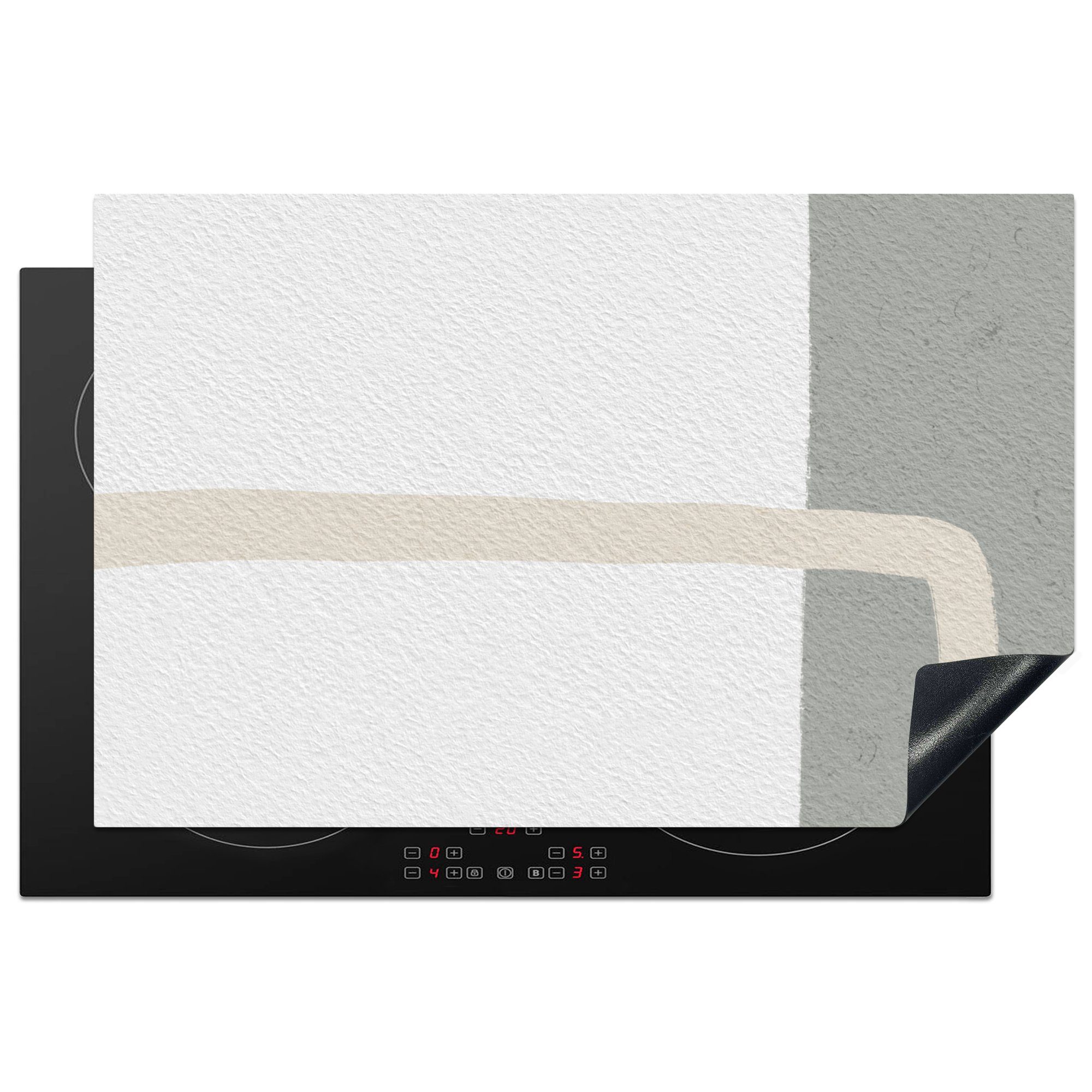 Schutz Ceranfeldabdeckung - die Vinyl, Abstrakt Induktionskochfeld Minimalismus 81x52 (1 tlg), cm, - Design, für Herdblende-/Abdeckplatte küche, MuchoWow