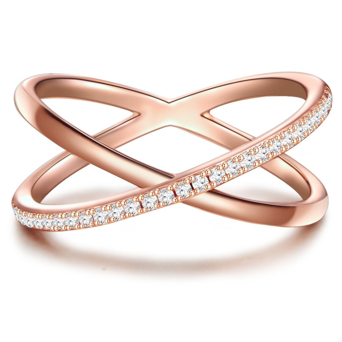 Glanzstücke München Silberring roségold, in Sterling Silber mit Zirkonia günstig online kaufen