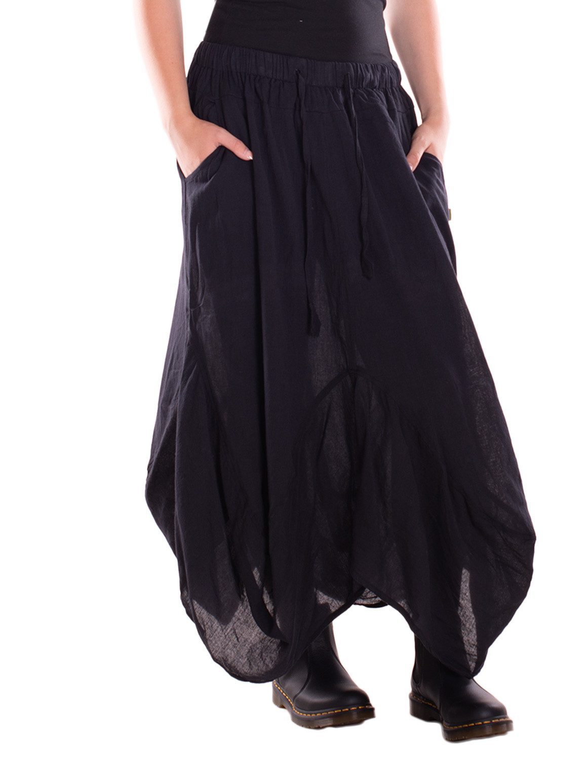 Vishes Ballonrock Langer Rock Damen Ballonrock Baumwolle Taschen Freesize 34-42 Alternative Mode, Boho, Hippie, Ethno, Festival