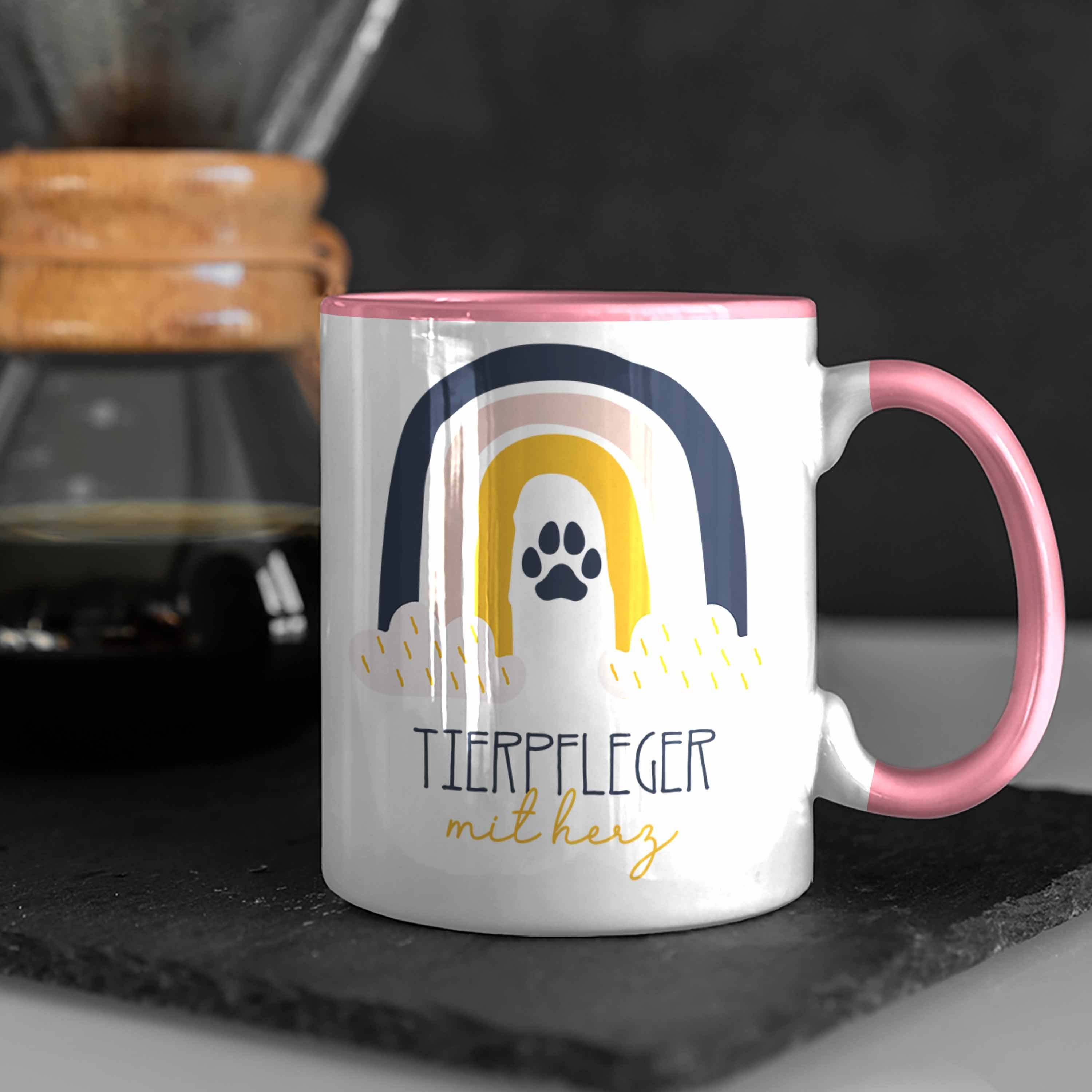 für Tasse Tierpfleger Geschenkidee Danke Tierpf Trendation Rosa Tasse Geschenk Kaffeetassse