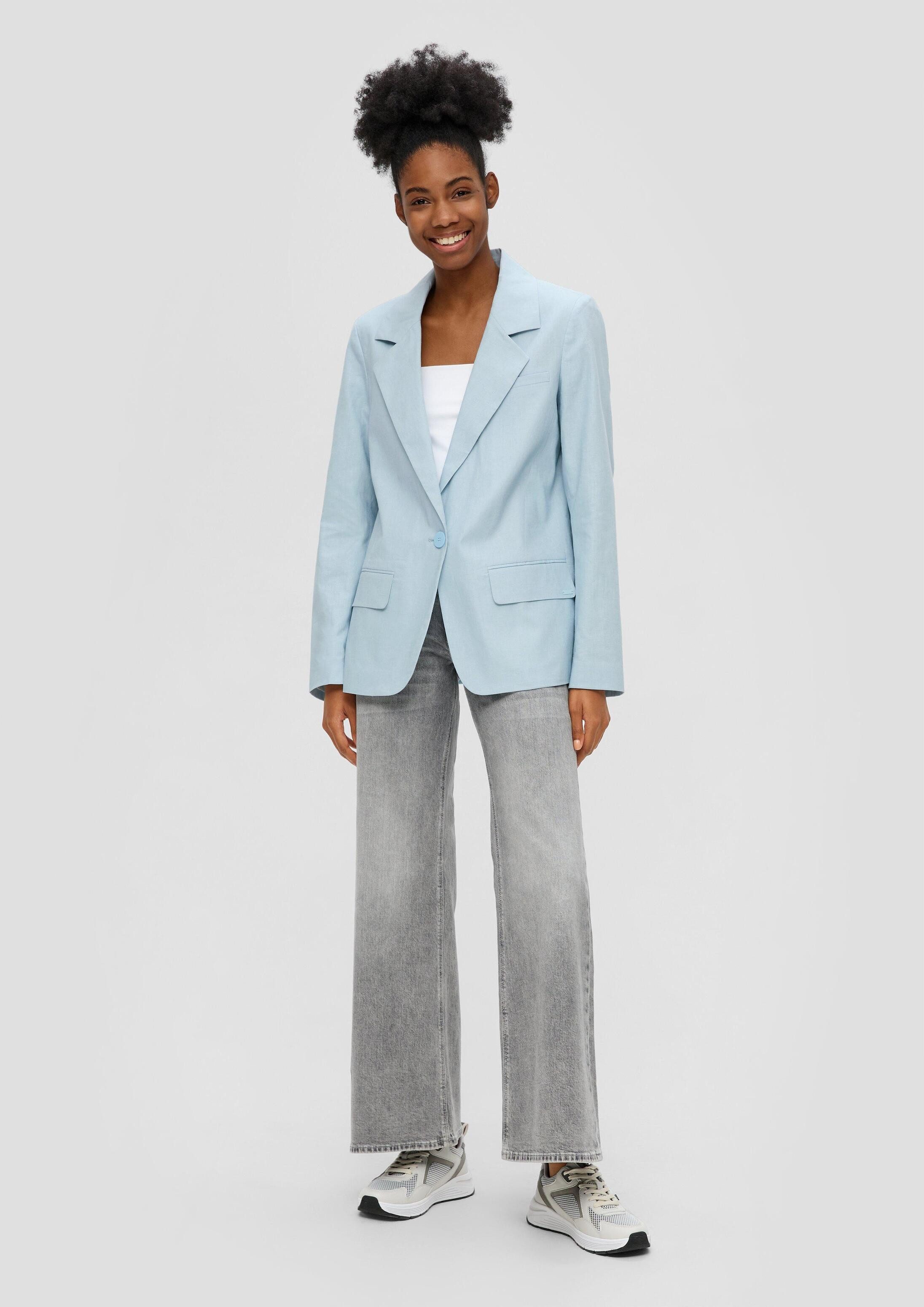 QS Jackenblazer Indoor-Blazer Blazer aus Leinenmix
