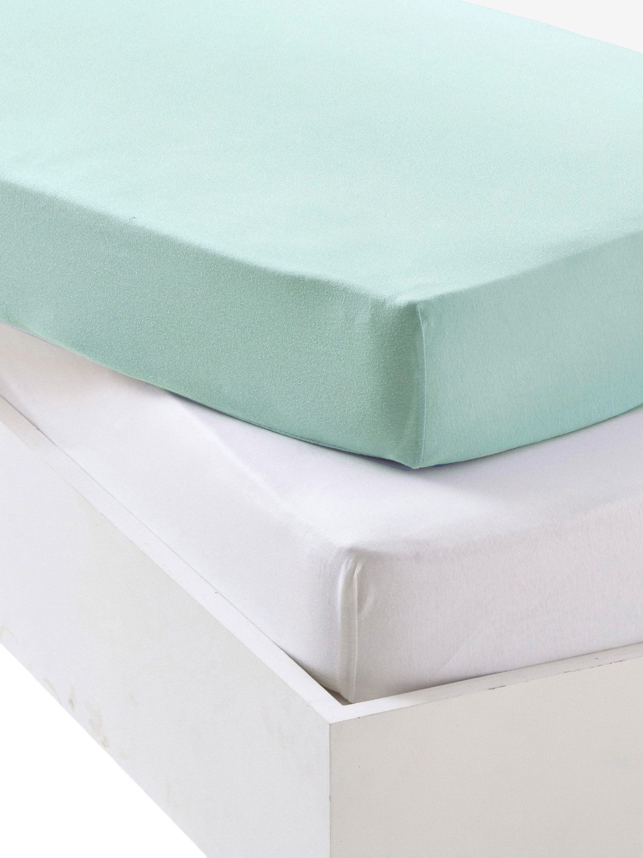 vertbaudet Spannbettlaken Baby Spannbettlaken, Jersey, 2er-Pack günstig online kaufen