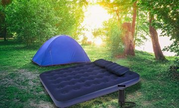 Avenli Luftbett Campingbett aufblasbar, (Luftmatratze für 2 Personen, Campingmatratze 203x152x22cm), Gästebett inklusive 2 Kissen und Luftpumpe