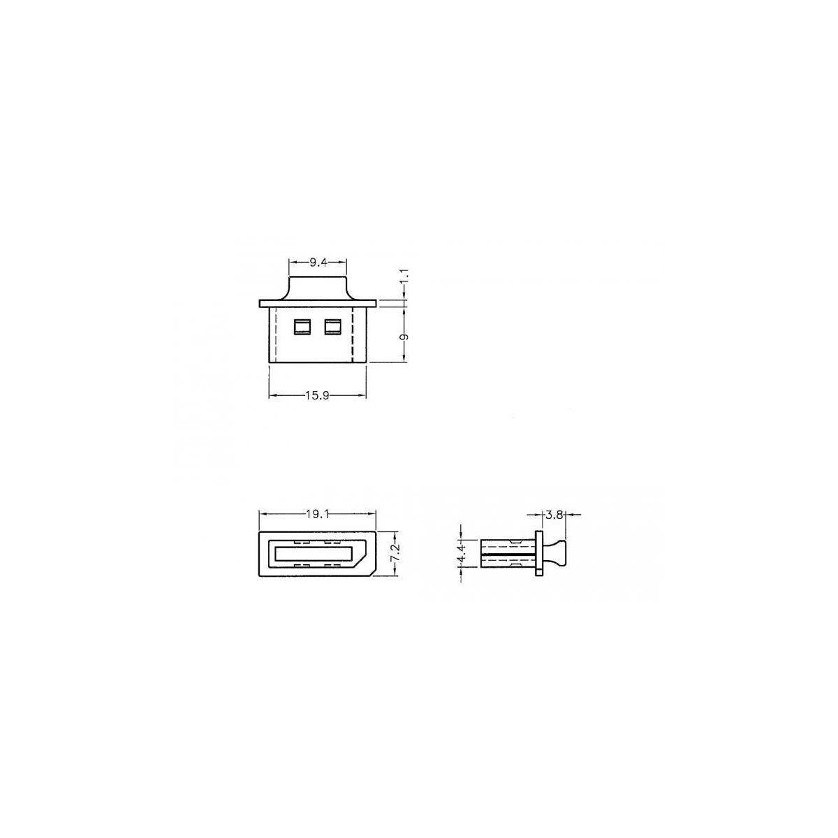 10... Buchse DisplayPort mit Kabelverbinder-Sortiment Griff für 64025 Staubschutz - Delock