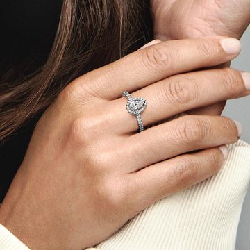 Pandora Silberring Halo-Ring für Damen aus Sterlingsilber mit Zirkonia von PANDORA