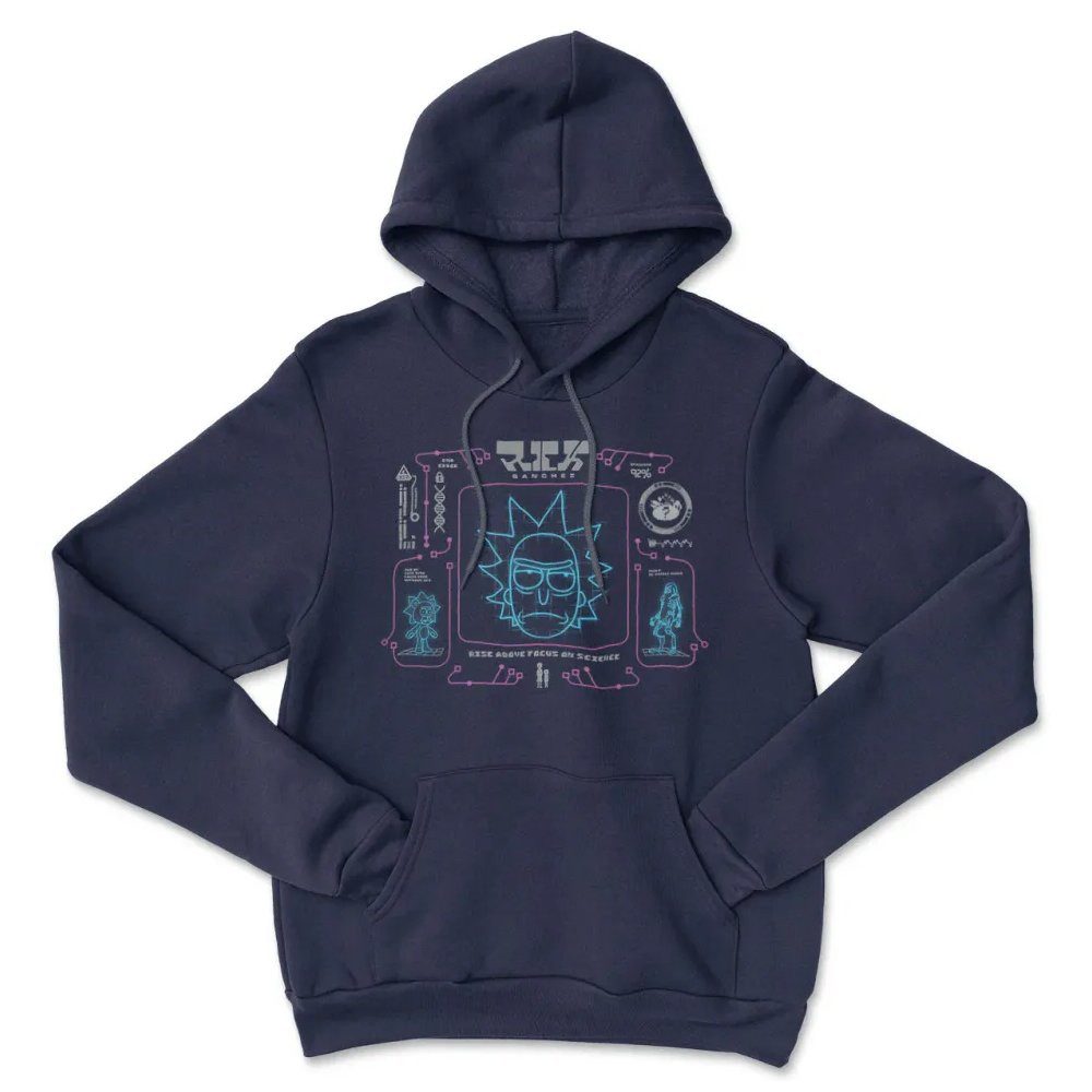 Rick and Morty Hoodie Rick Sanches - Rise Above Focus ON Science Hoodie