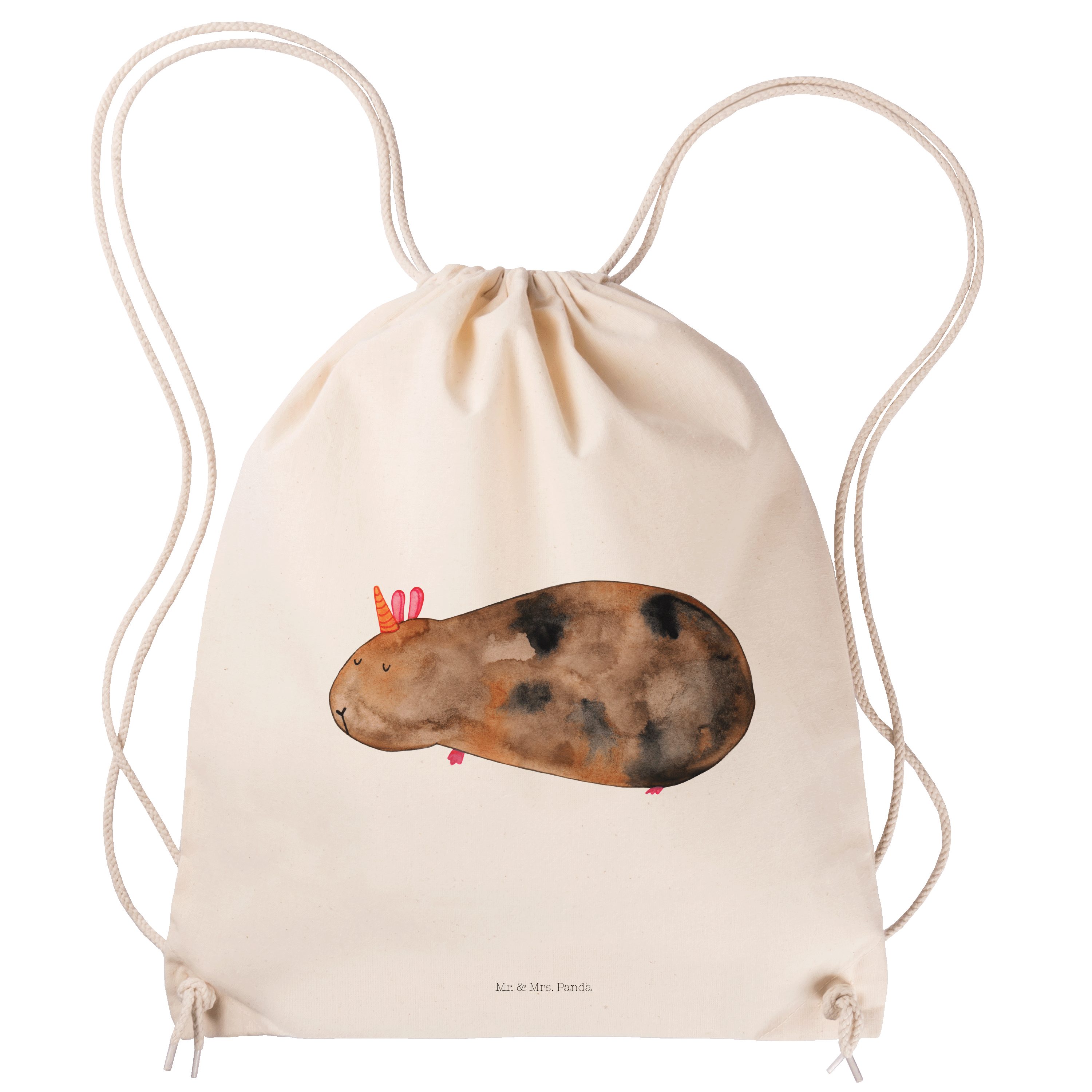 Mr. & Mrs. Panda Sporttasche Meerhörnchen - Transparent - Geschenk, Einhorn, Sportbeutel, Pegasus, (1-tlg) | Canvas-Taschen