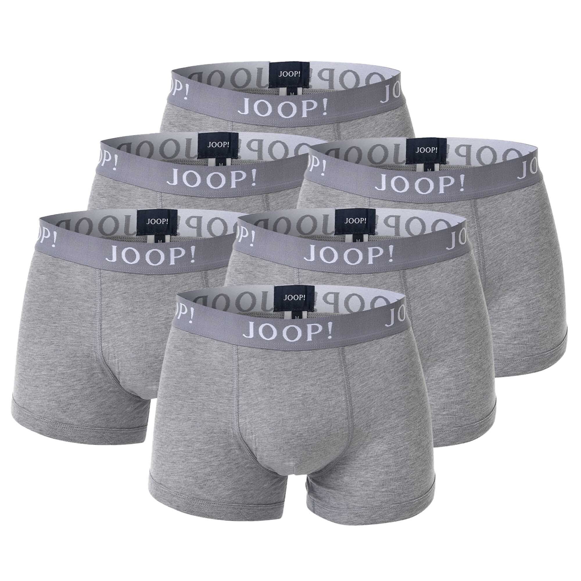 Joop! Boxer Herren Grau Fine Boxer 6er - Shorts, Cotton Pack