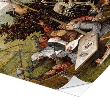 Posterlounge Wandfolie Hieronymus Bosch, Das Narrenschiff, Malerei