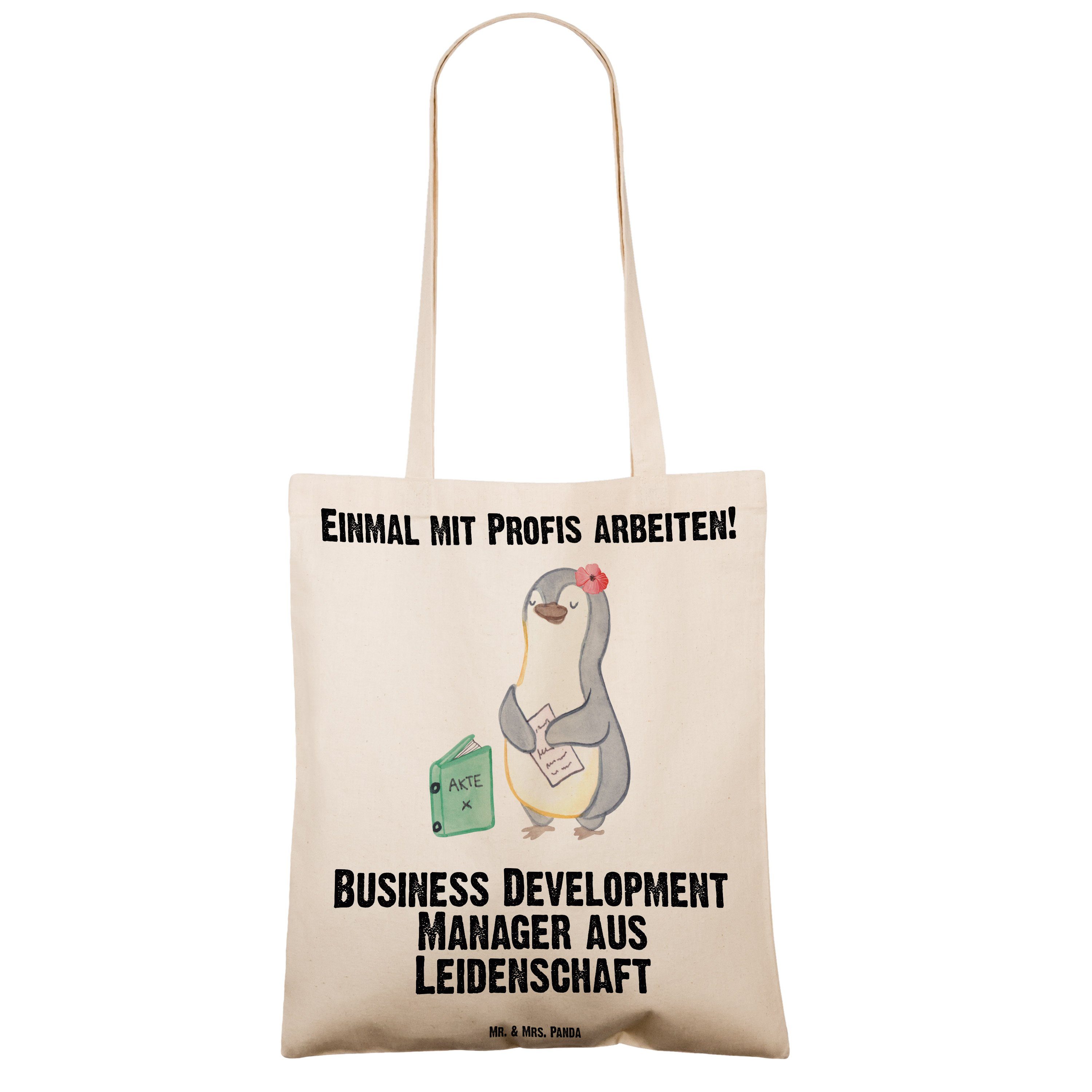 Panda - Business - & Manager Transparent Geschen (1-tlg) Leidenschaft Mr. Tragetasche Mrs. Development aus