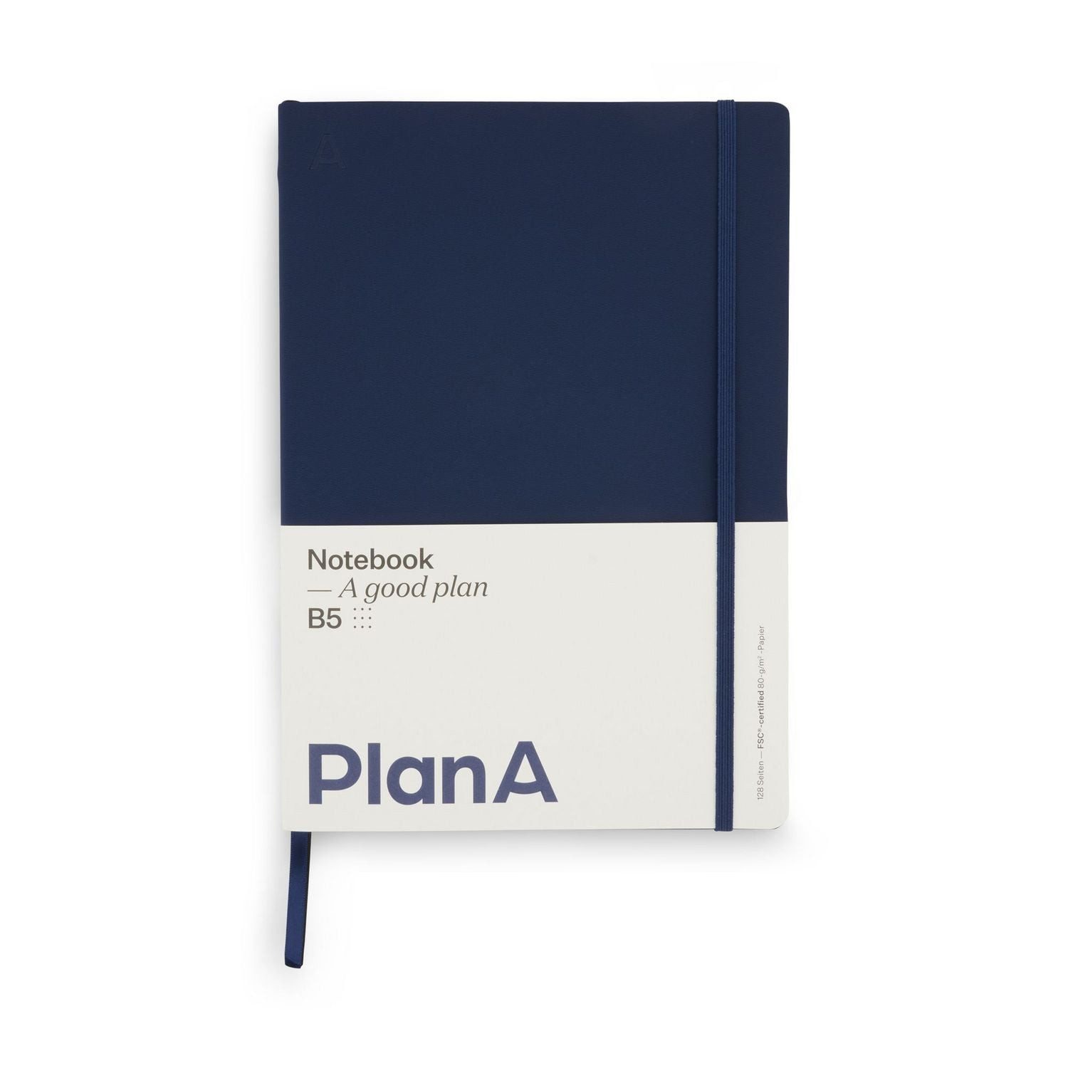 Tagebuch Notizbuch B5 Softcover Navy Blue Punktiert, 128 Seiten