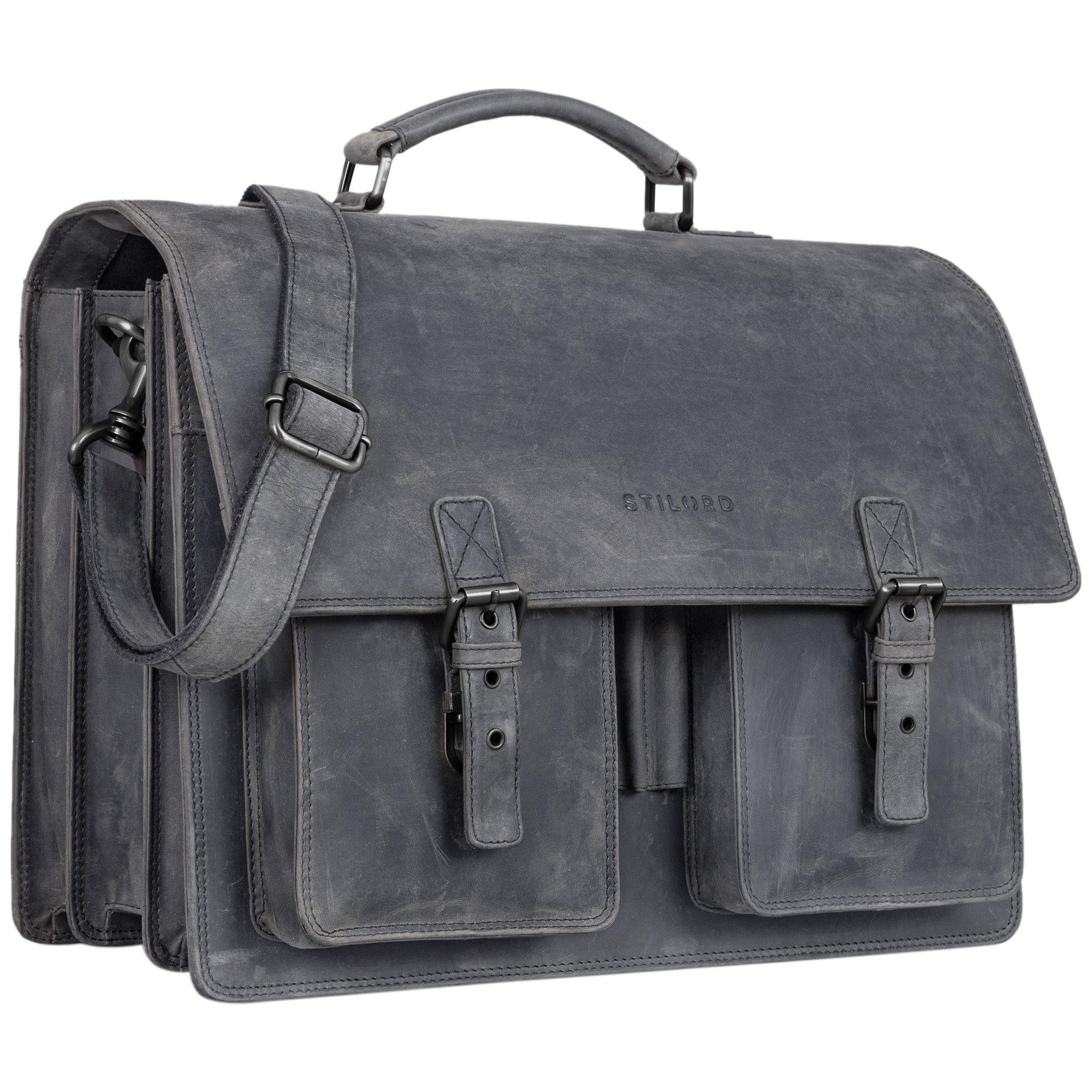 STILORD Aktentasche "Anton" Aktentasche Leder XL günstig online kaufen