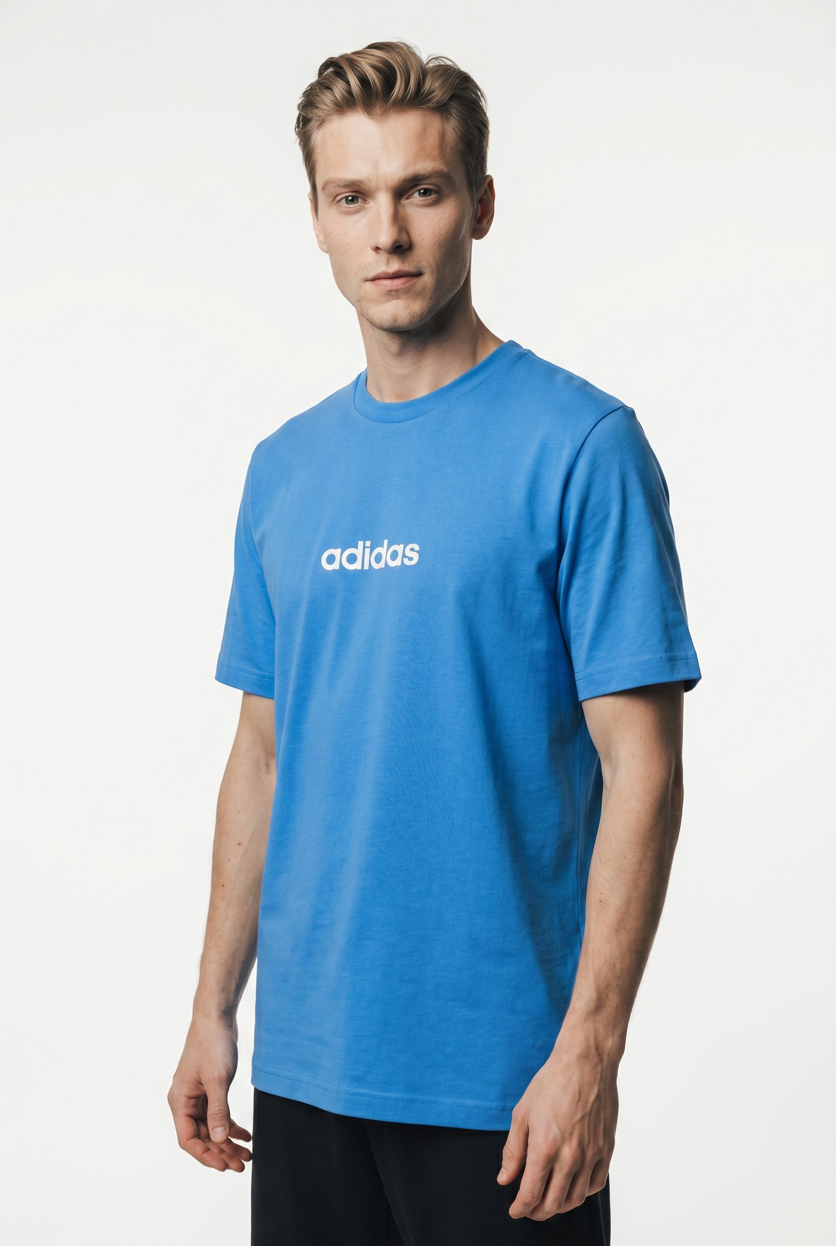adidas Sportswear T-Shirt M LIN SJ T überschnittene Schultern, Kurzarmdesign, aus Baumwolljersey