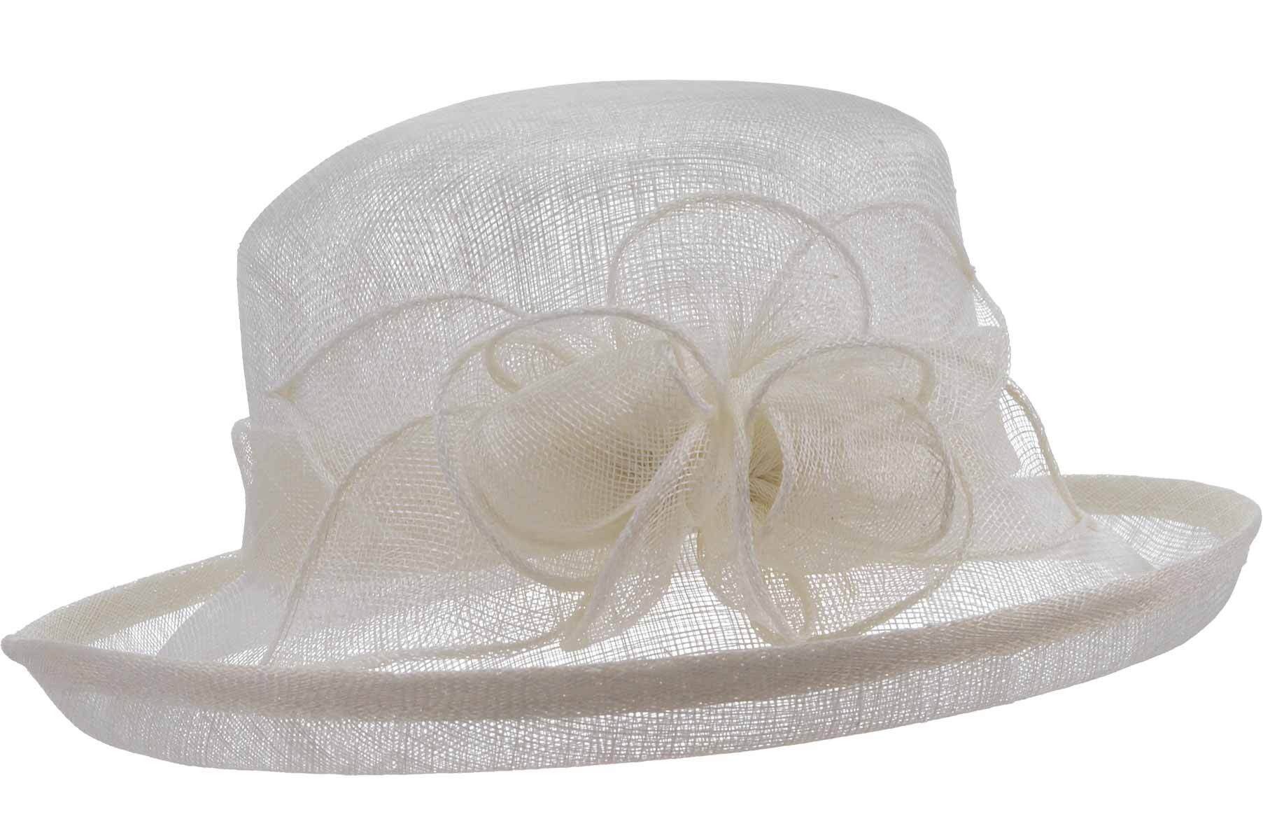 Seeberger Strohhut Sinamay Bolero mit Blüte 55633-0