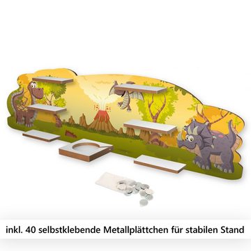 Kreative Feder Wandregal MUSIKBOX-REGAL Dinos, für TONIE-BOX und TONIES inkl. 40 Metallplättchen