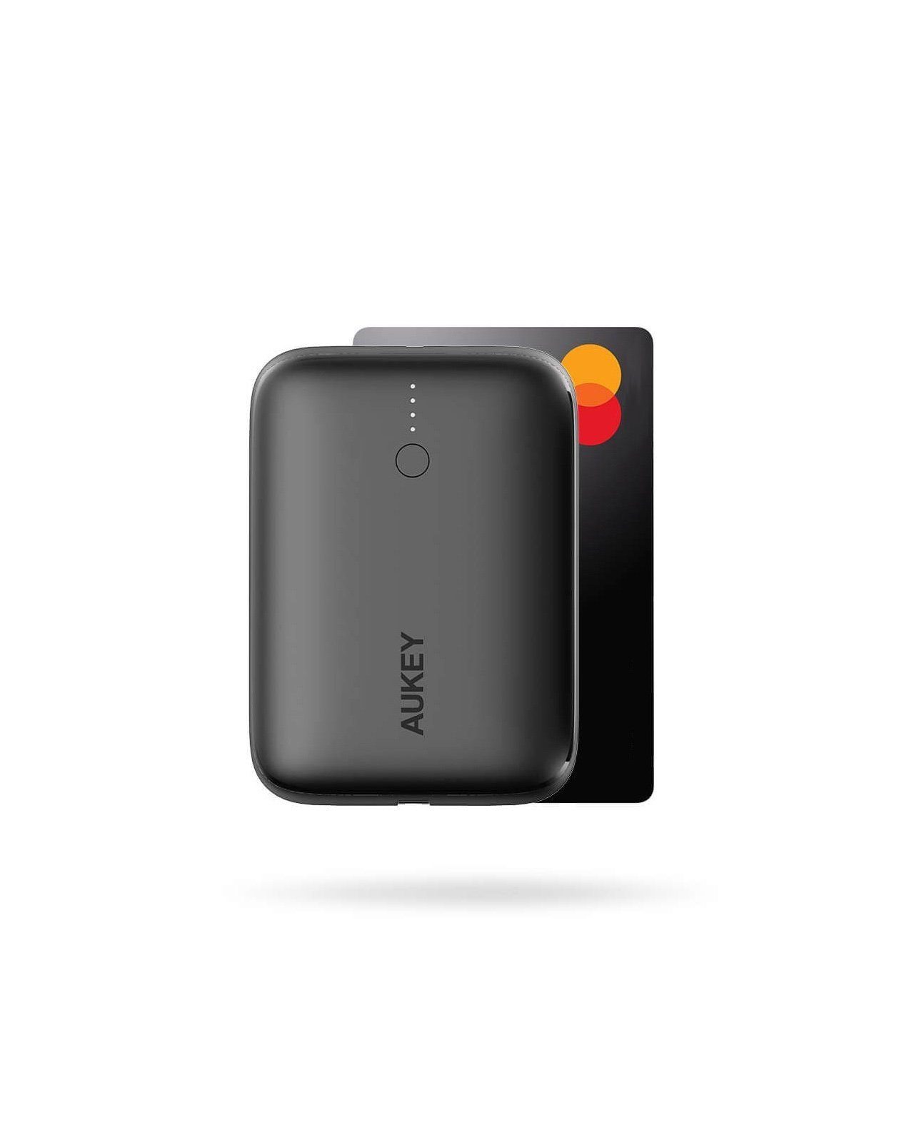 AUKEY Powerbank, Mini USB C Tragbares Ladegerät Schwarz 10000mAh