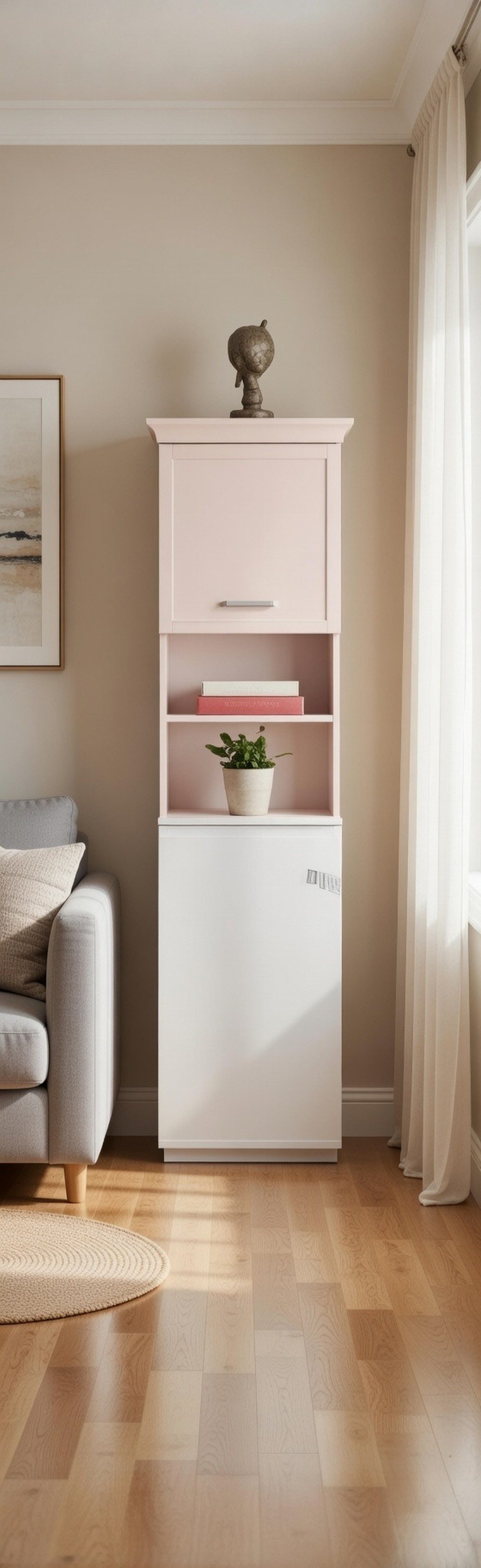 Xlmoebel Bücherregal Elegantes Bücherregal in Rosa und Weiß für Ihr Zuhause, Bücherregal, Made in Europa