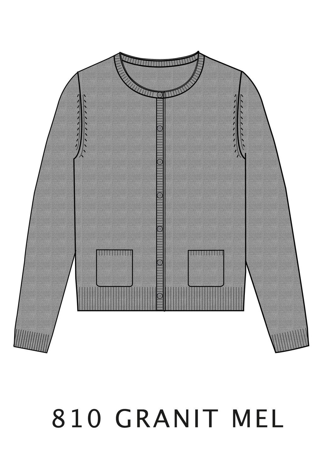 Clarina Strickjacke Rdh.-Cardigan, 1/1 Arm, uni