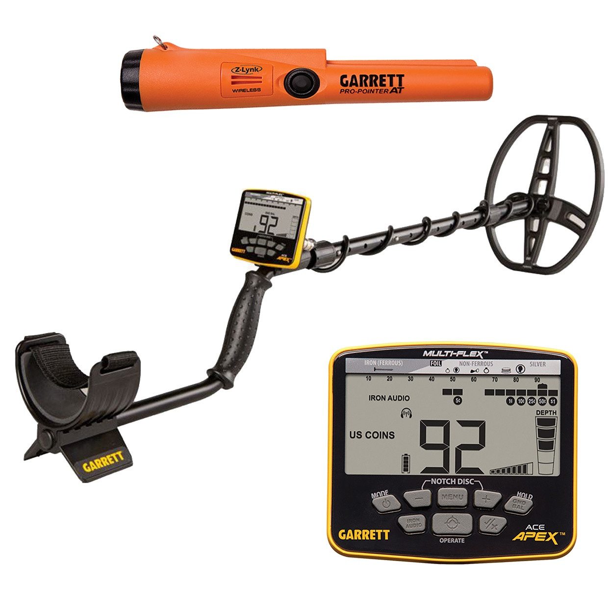 Garrett Metalldetektor Ace APEX Raider + Z-Lynk Pinpointer