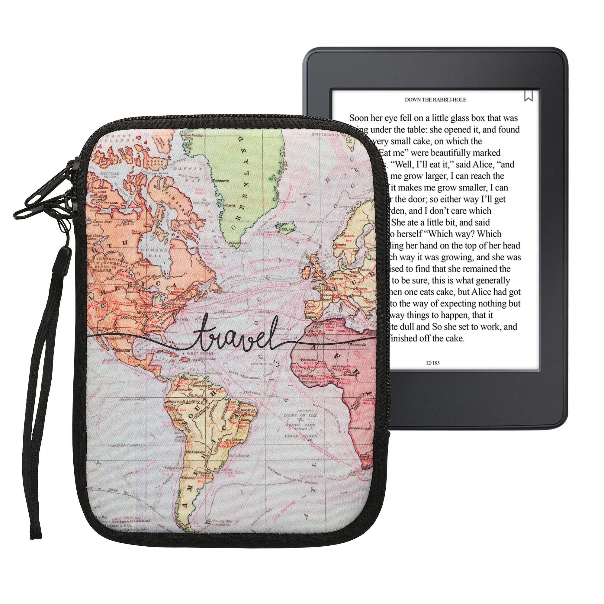 kwmobile Schutz-Set Tasche für eReader, Neopren Hülle Schutzhülle - 17 x 12 x 2 cm Innenmaße