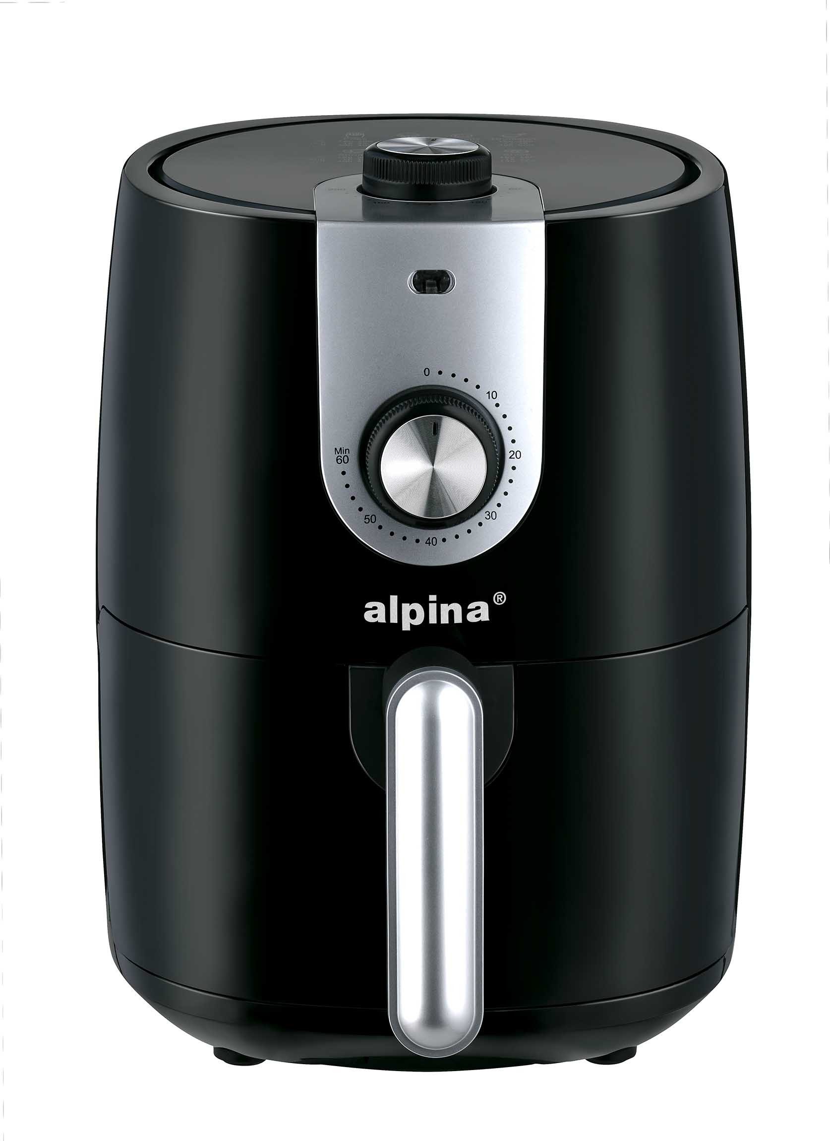 Alpina Heißluftfritteuse Airfryer, 900 W, Heißluftfritteuse zum Frittieren, Backen, Braten