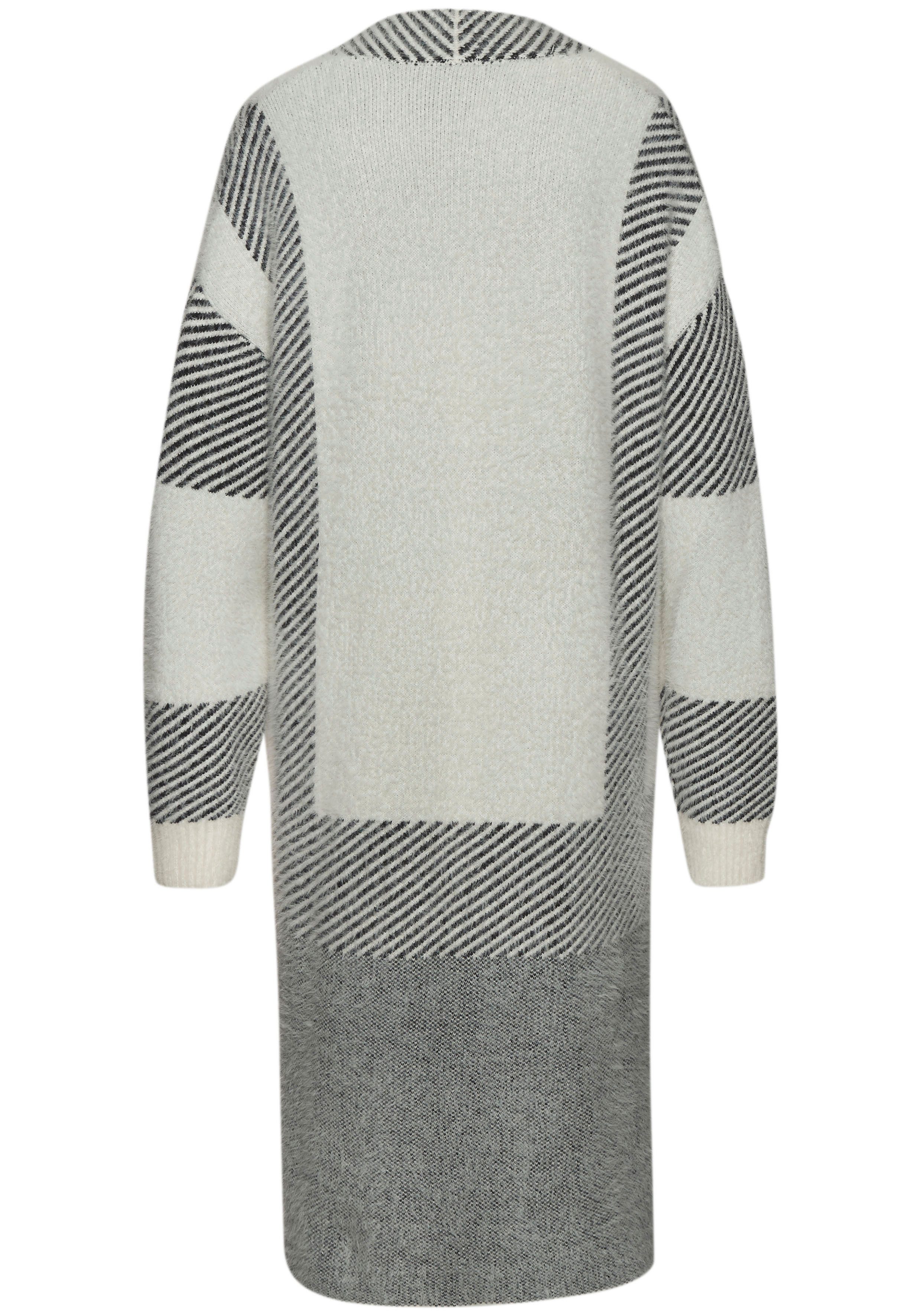 LASCANA Longstrickjacke aus flauschigem Strick mit grafischem Muster Oversize Strickjacke, langer Cardigan, Strickjacke in langer Form – Bild 4 von 5