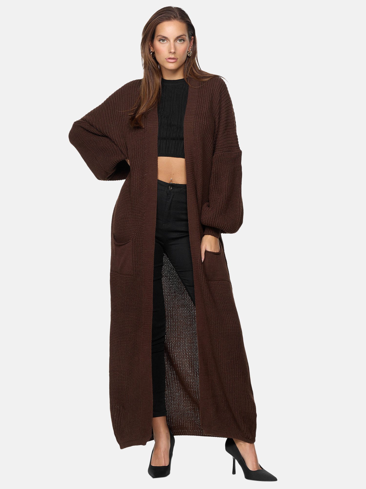 Elara Cardigan Elara Langer Damen Oversize günstig online kaufen