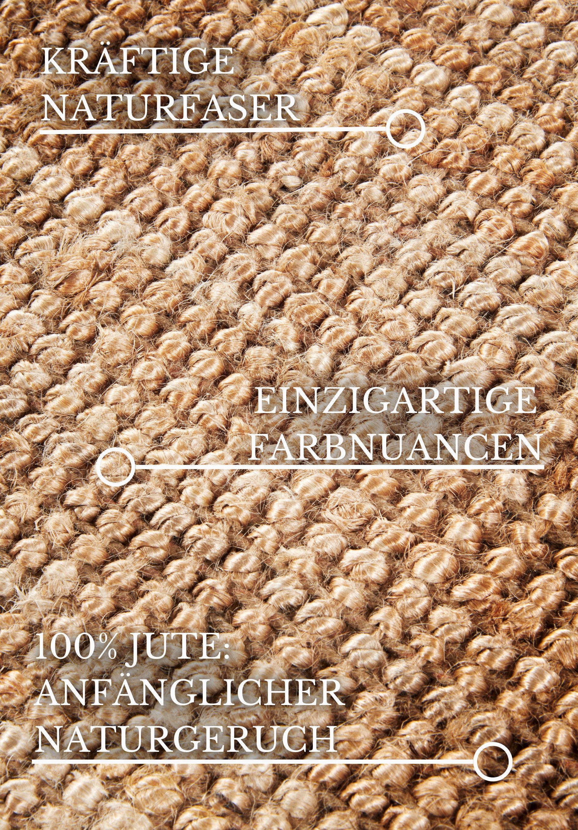 Villeroy & Boch Teppich Rosalie Juteteppich, rechteckig, Höhe: 10 mm, Läufer, 100% Jute, Natur, Wohnzimmer, Esszimmer, Schlafzimmer, GRS