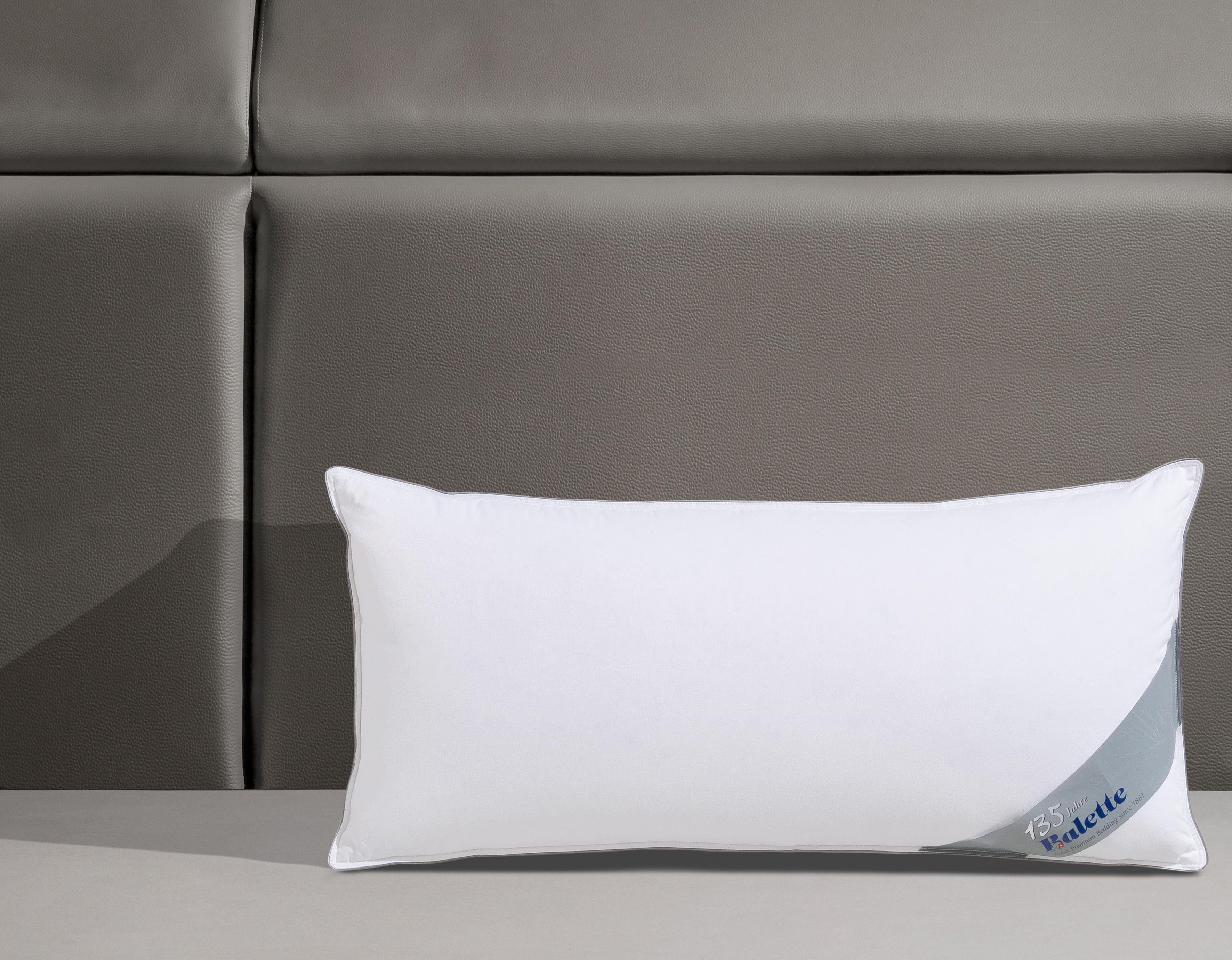 Balette Federkissen Lena, natürlicher Schlafkomfort, Made in Germany, Füllung: 100% Federn, Bezug: 100% Baumwolle, Seitenschläfer, Rückenschläfer, Kopfkissen 40 – Bild 3 von 5