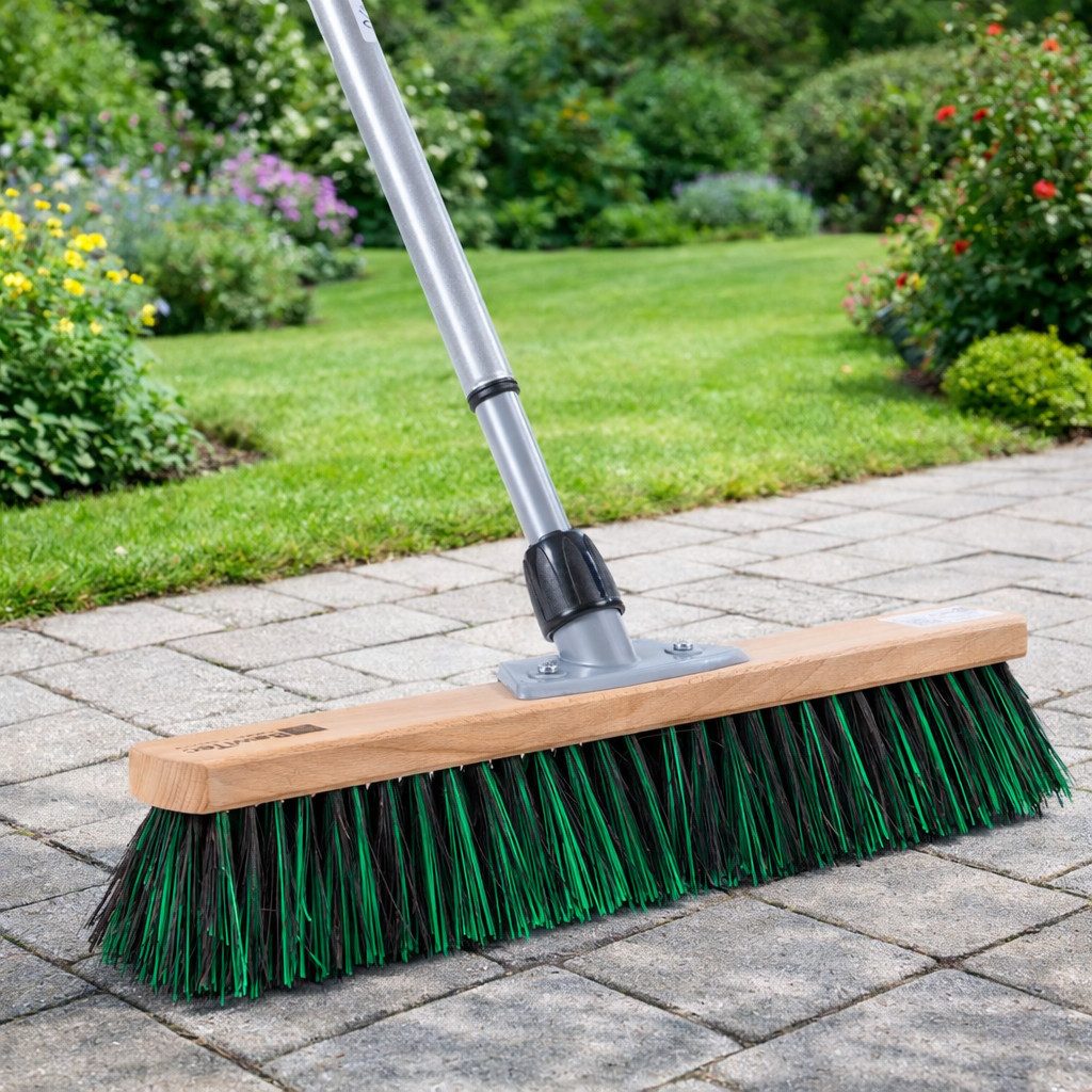 BawiTec Straßenbesen Hochwertiger Besen mit Teleskopstiel Straßenbesen Gartenbesen BawiMix, Aussenbereich, Teleskopstiel